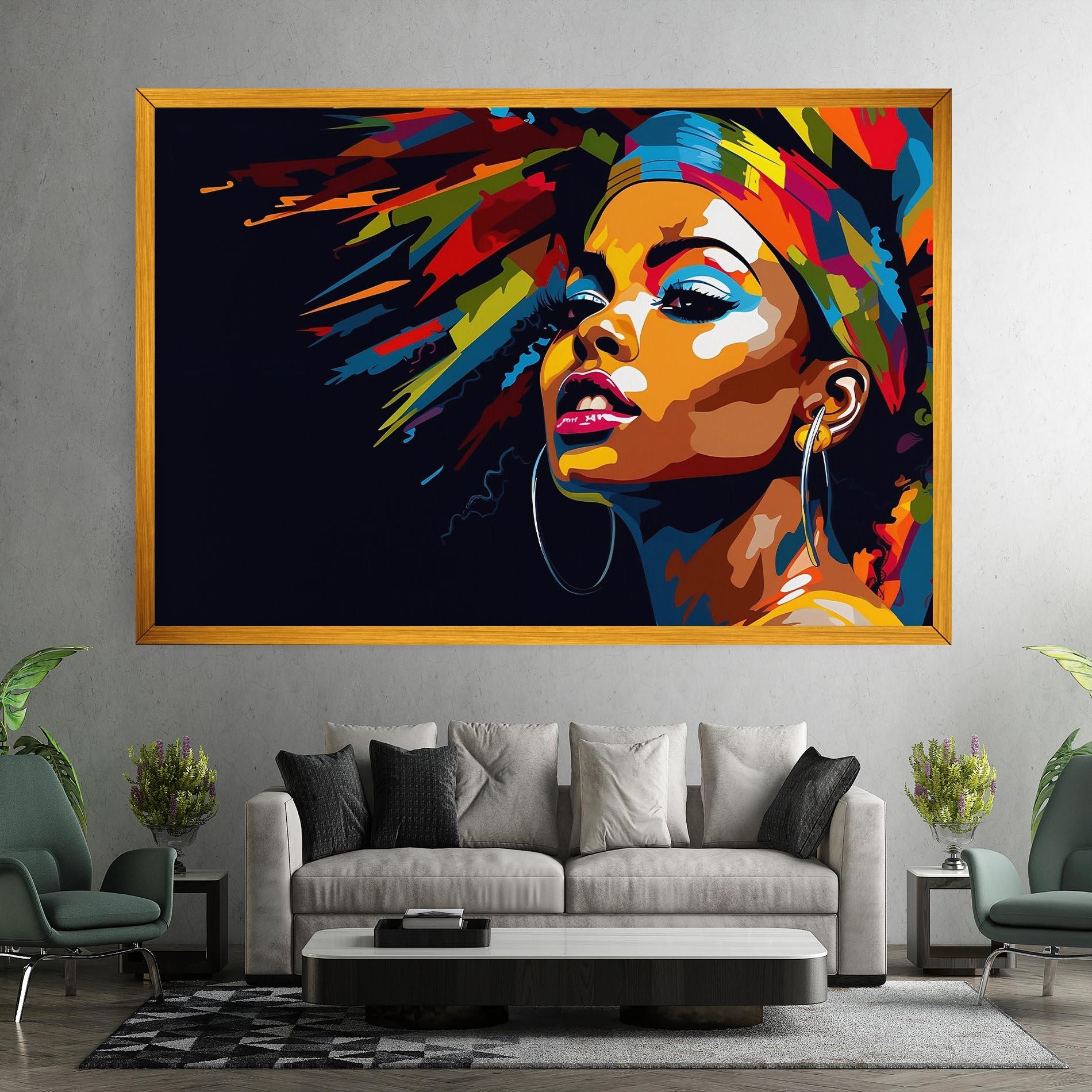 Картина на платно African Woman Portrait mockup 7