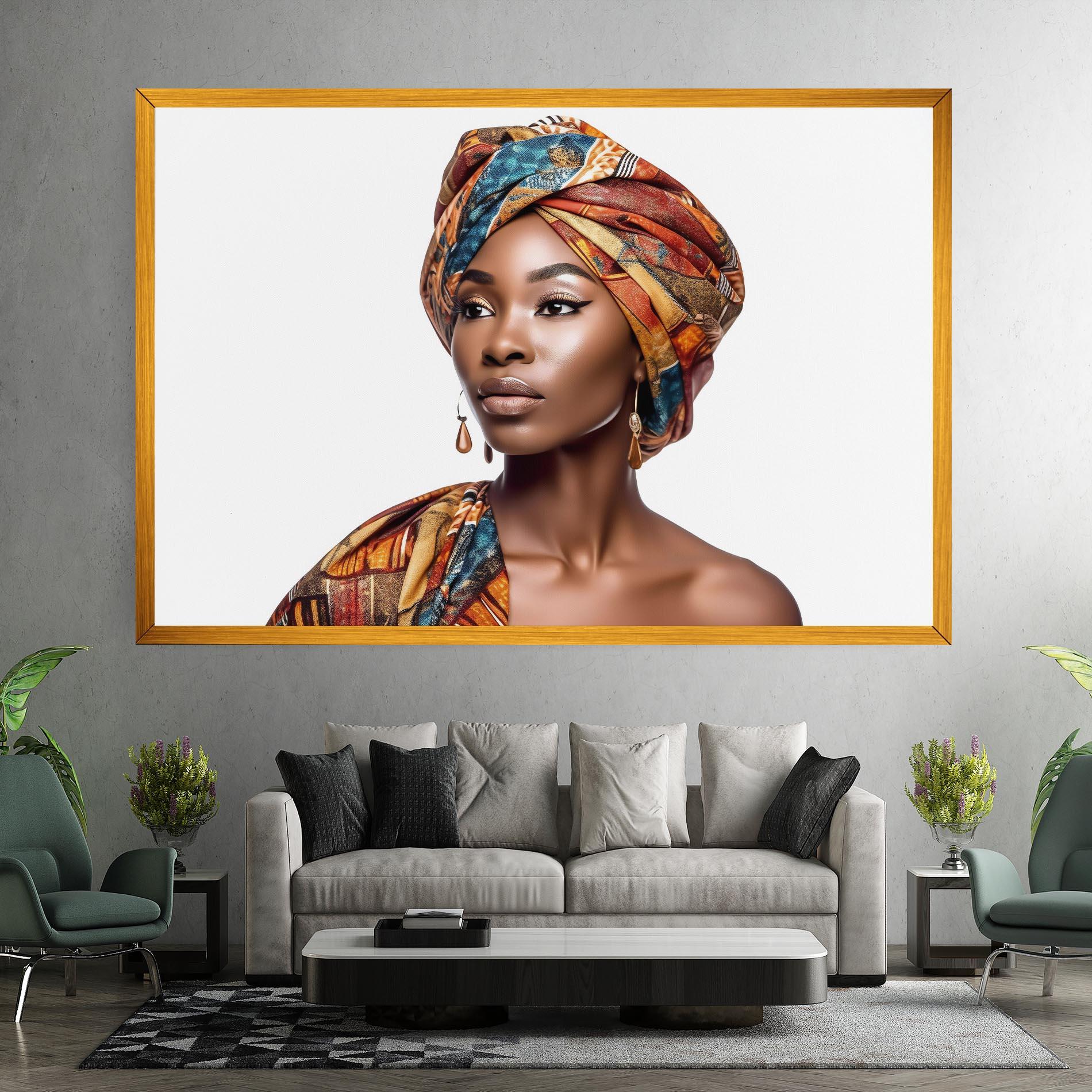 Картина на платно African Woman Turban mockup 7