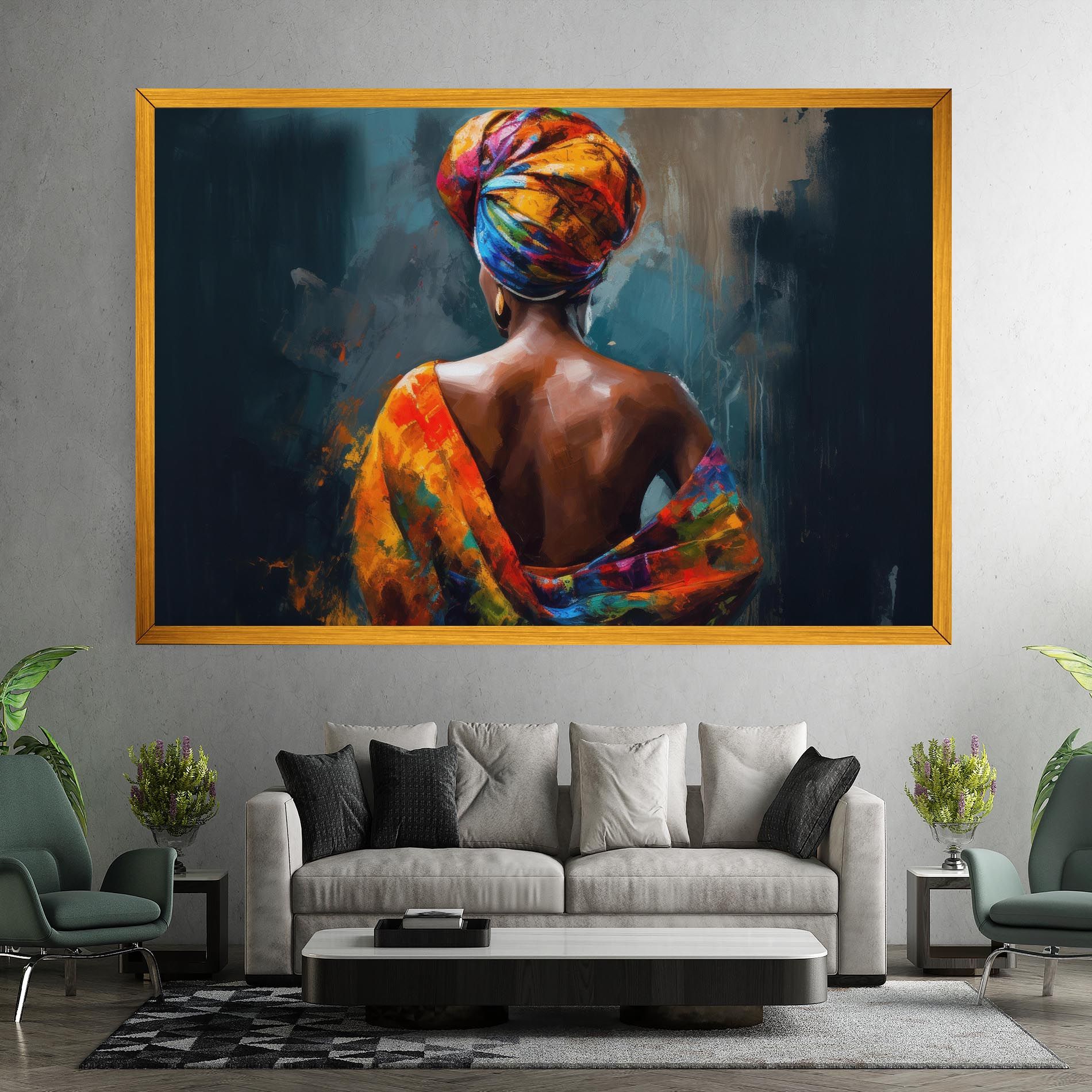 Colorful Turban Woman mockup 7