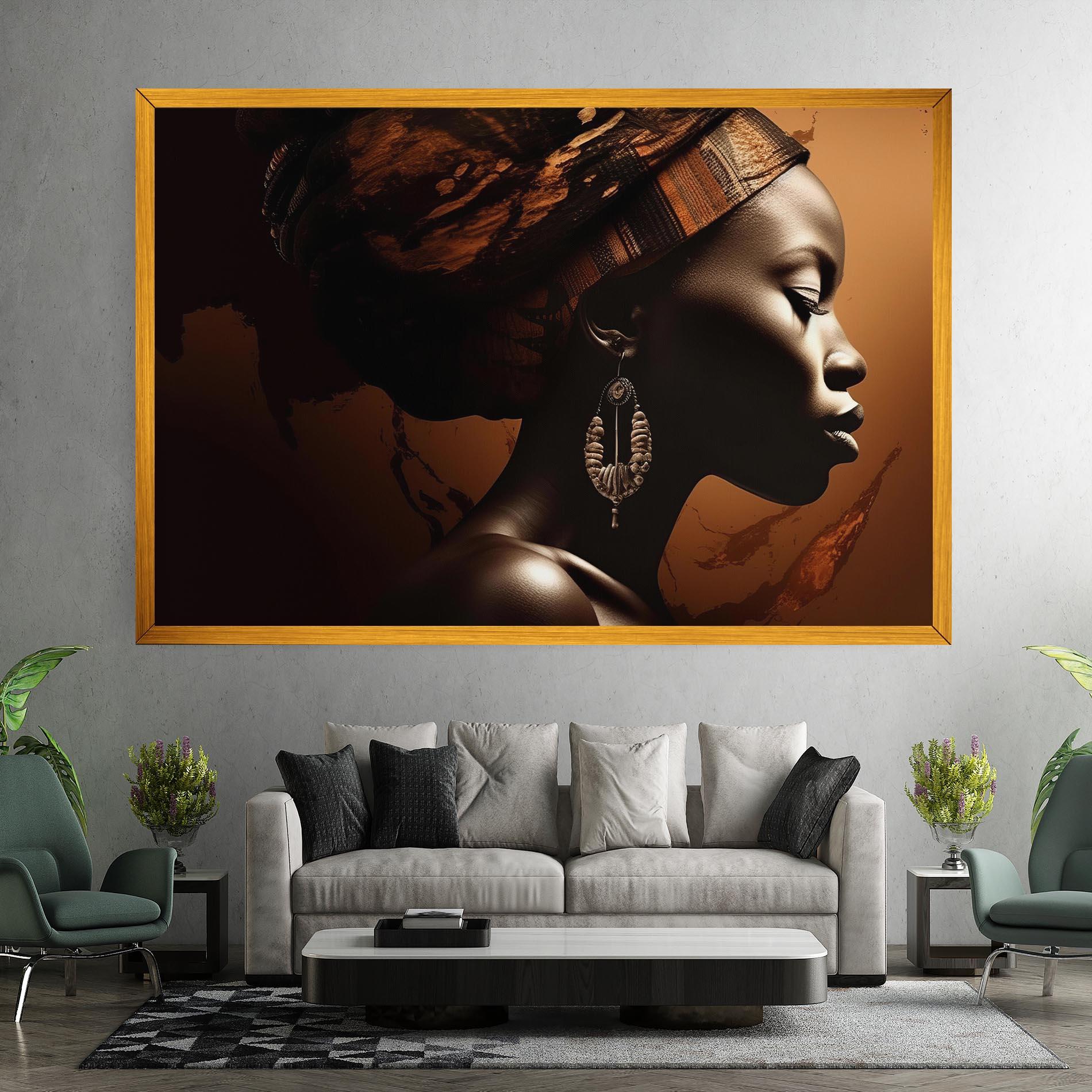 Картина на платно Interesting African Earrings mockup 7