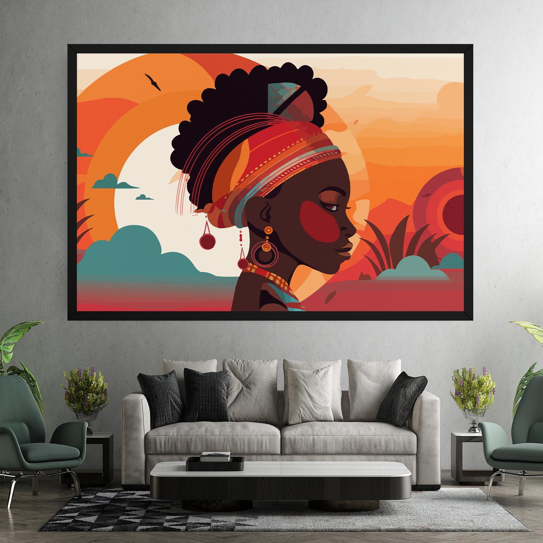 Картина на платно African Lady Art mockup 7
