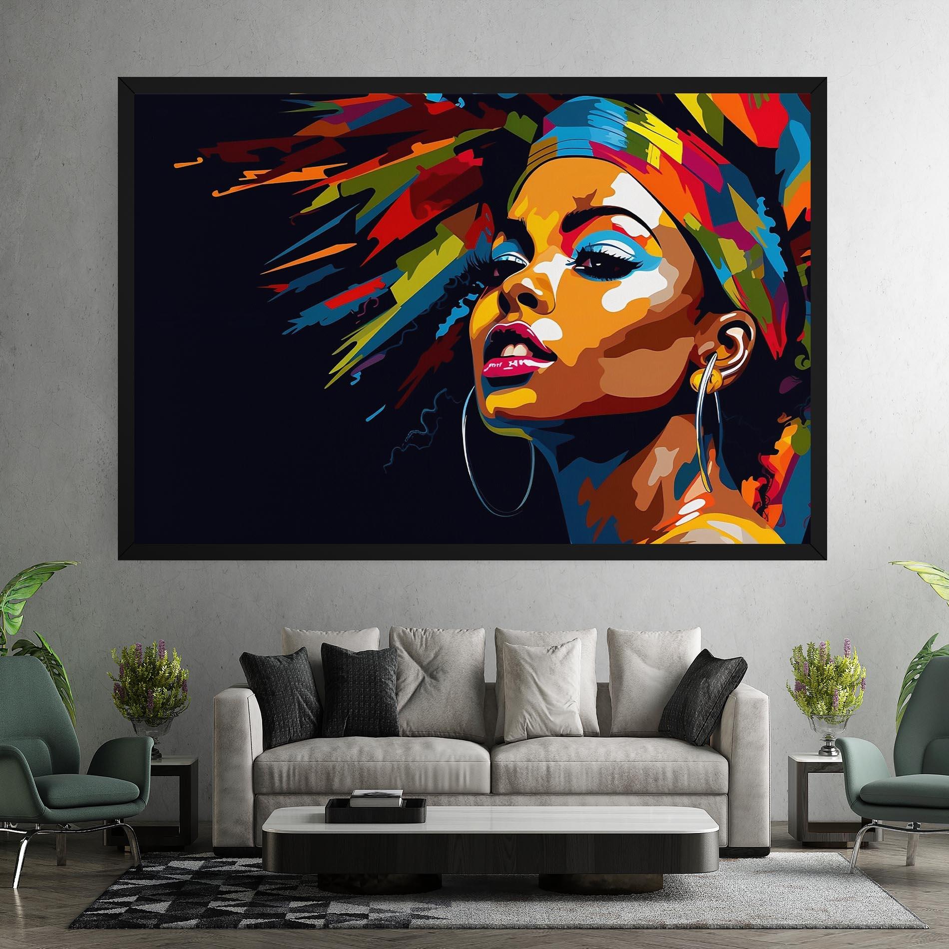 Картина на платно African Woman Portrait mockup 7