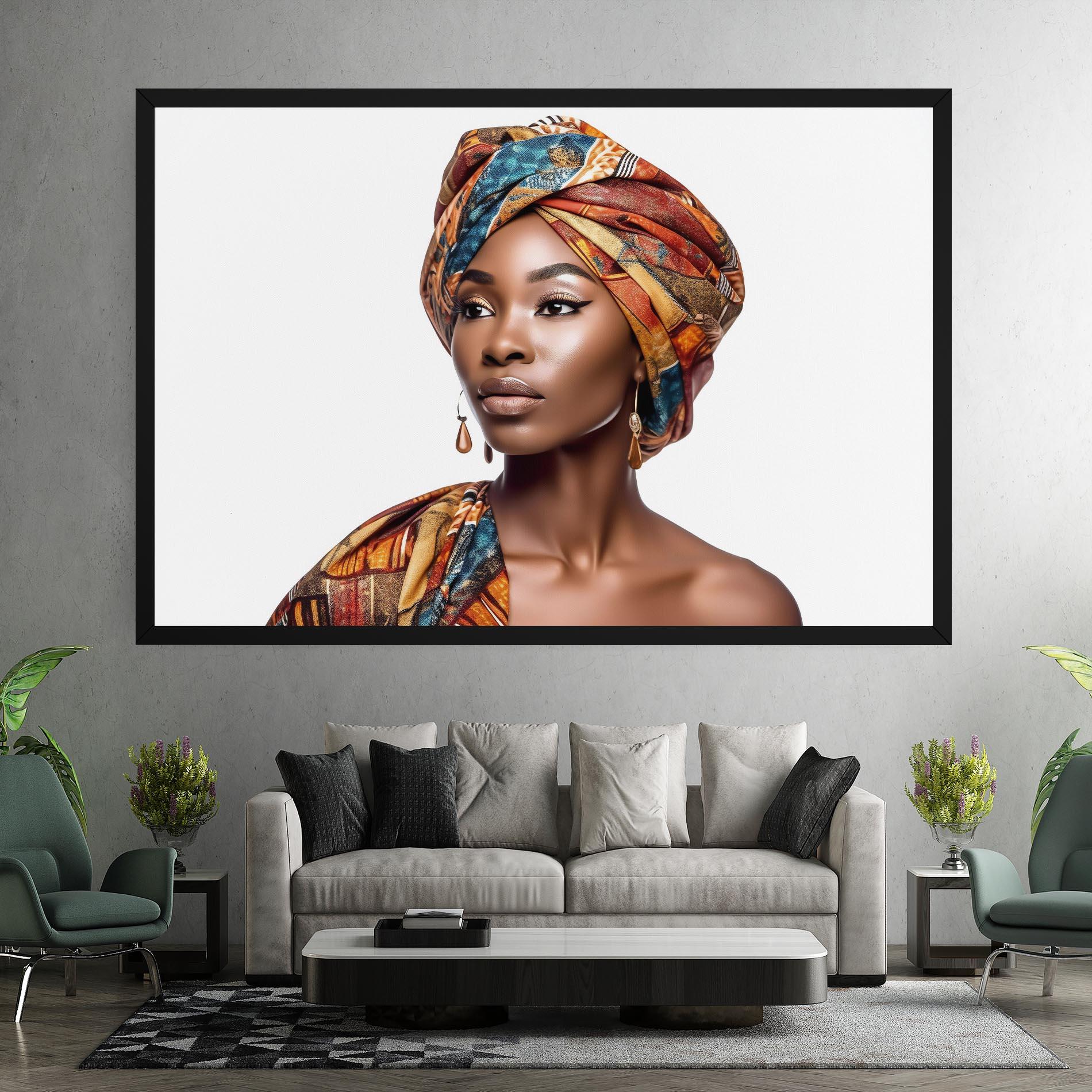 Картина на платно African Woman Turban mockup 7