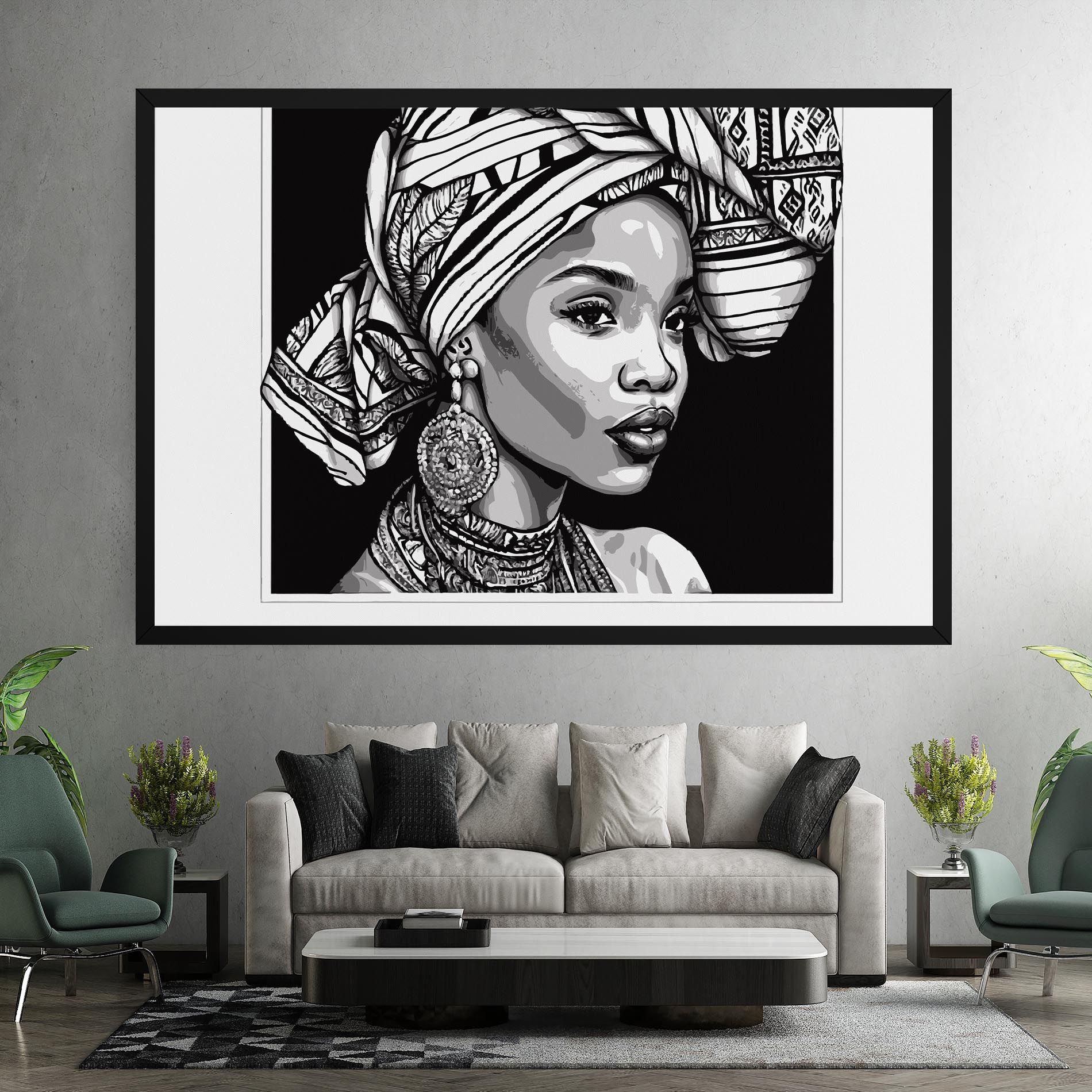 Beautiful African Lady mockup 7