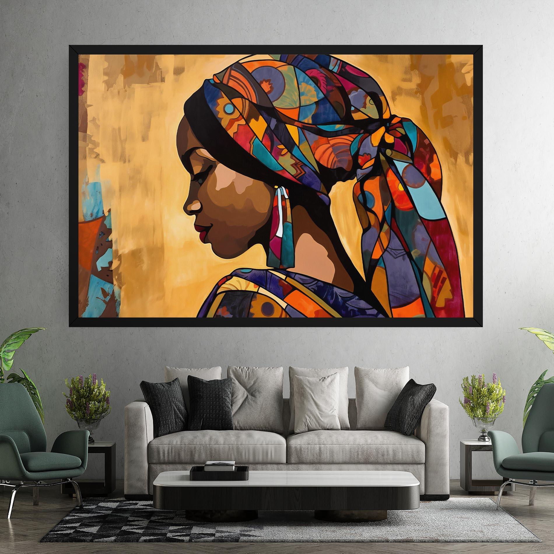 Картина на платно Headscarf Pretty Woman mockup 7