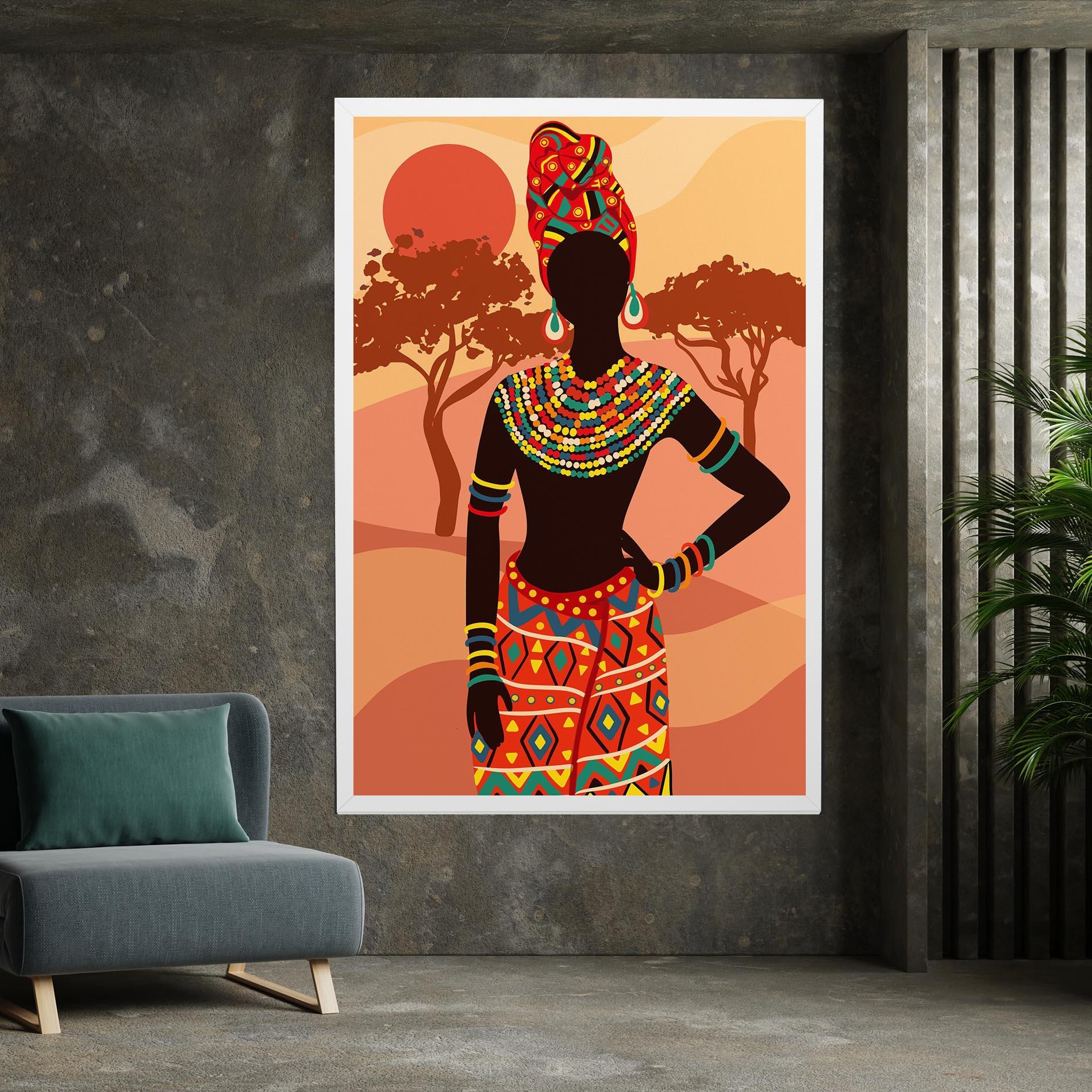 Картина на платно Ethnic African Color mockup 7
