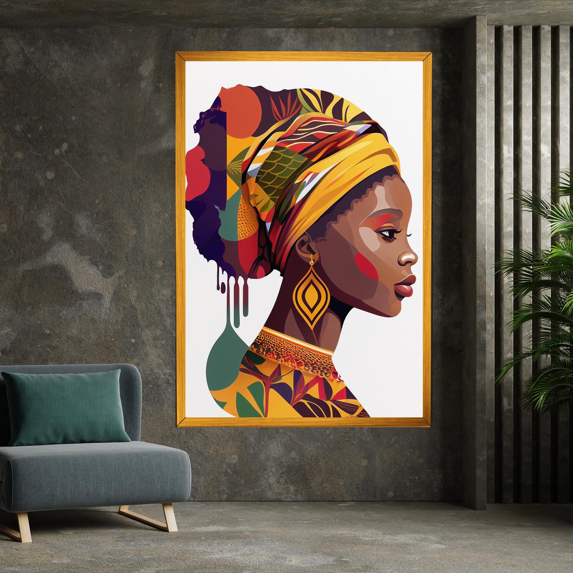Картина на платно Colorful African mockup 7