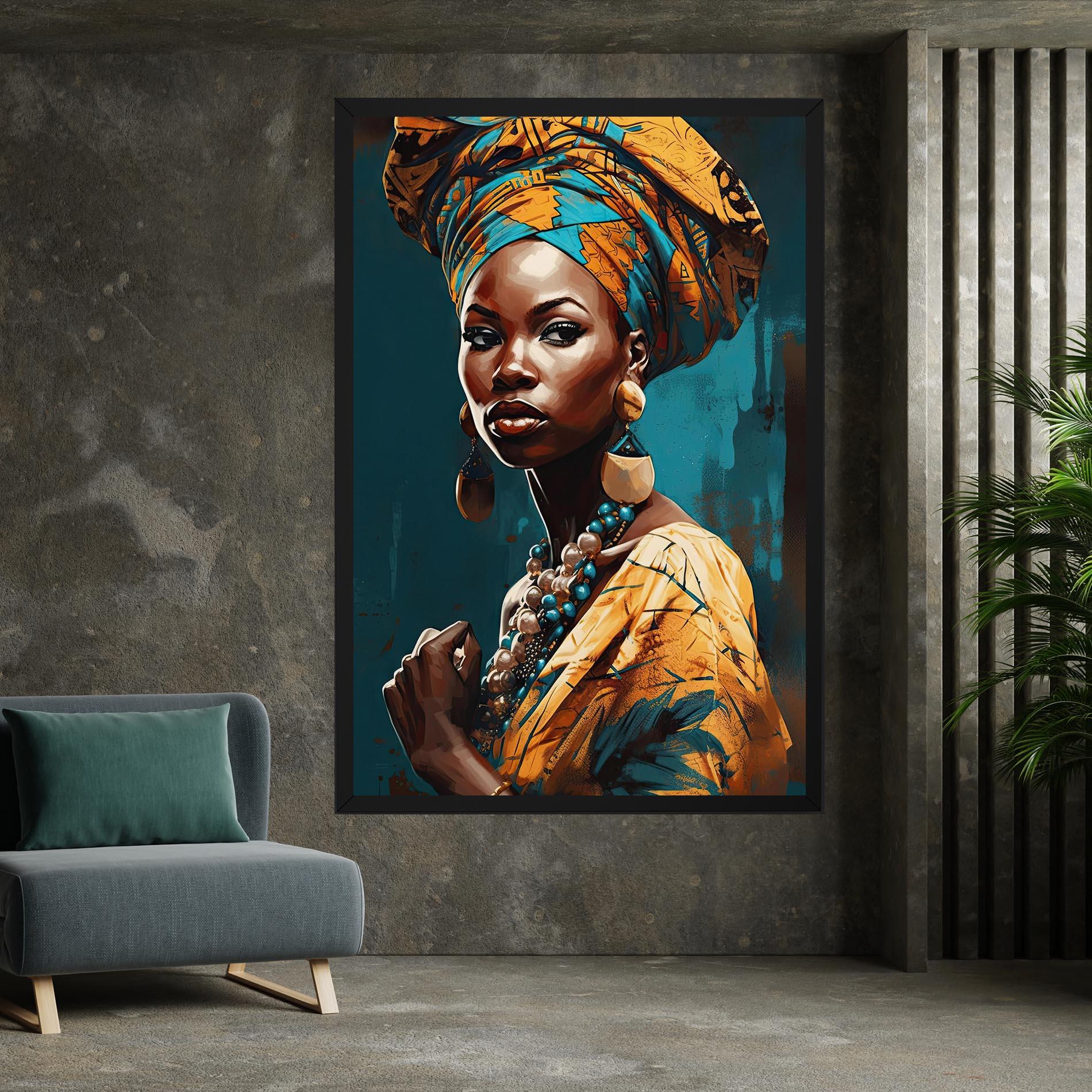 Картина на платно Azure Chic Woman mockup 7