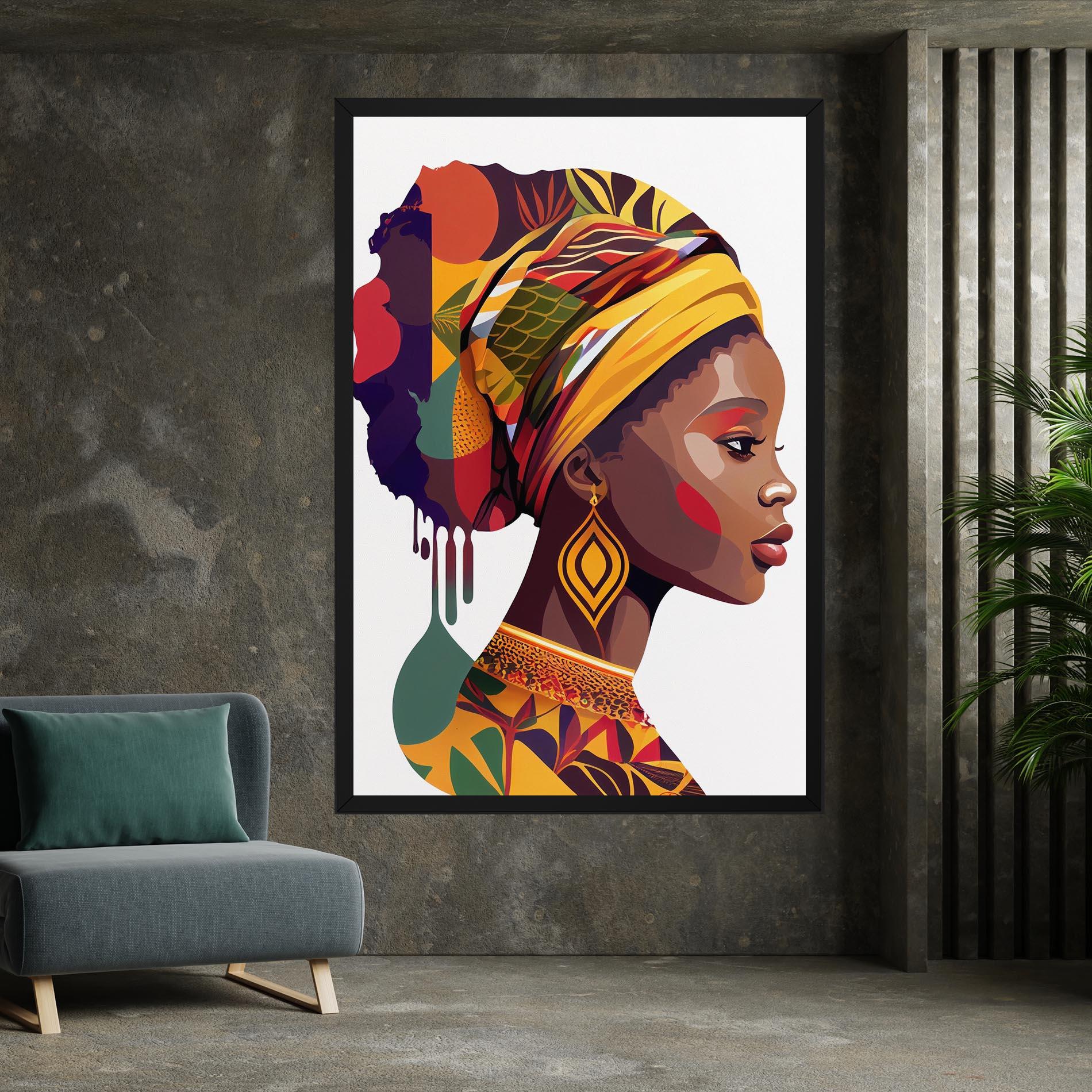Картина на платно Colorful African mockup 7