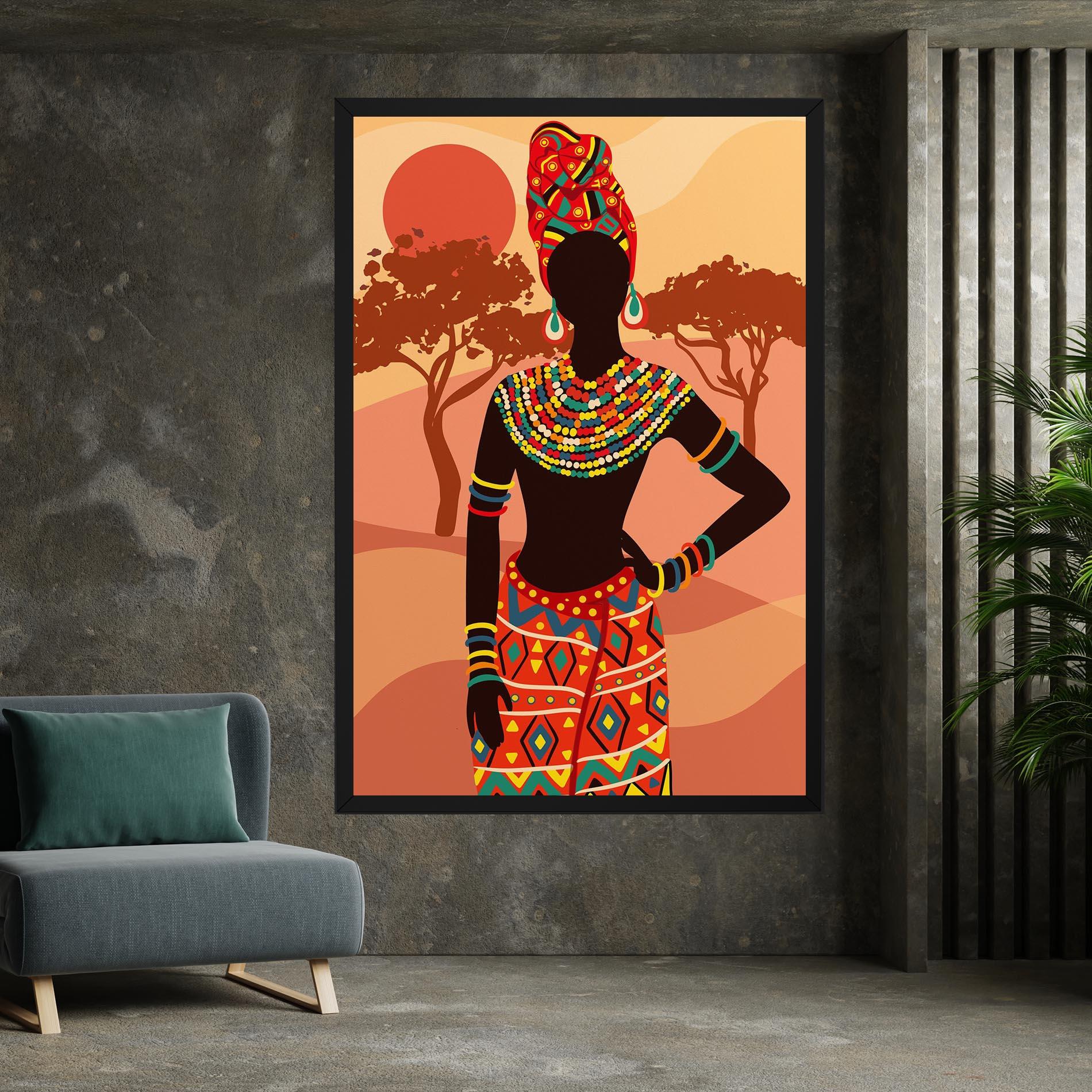Картина на платно Ethnic African Color mockup 7