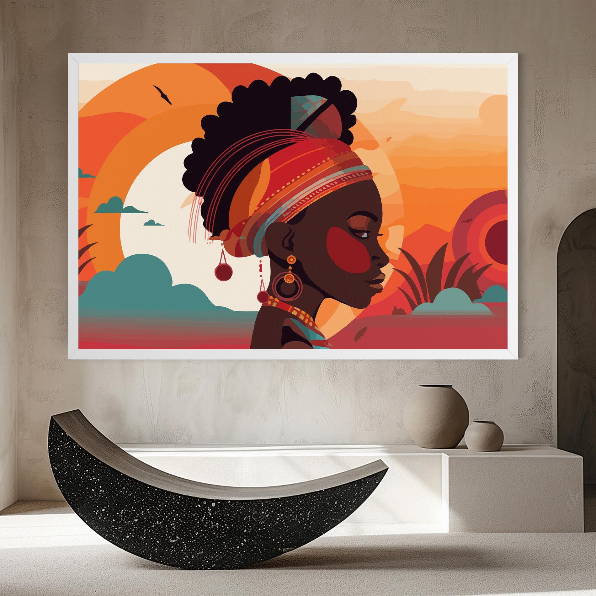 Картина на платно African Lady Art mockup 8