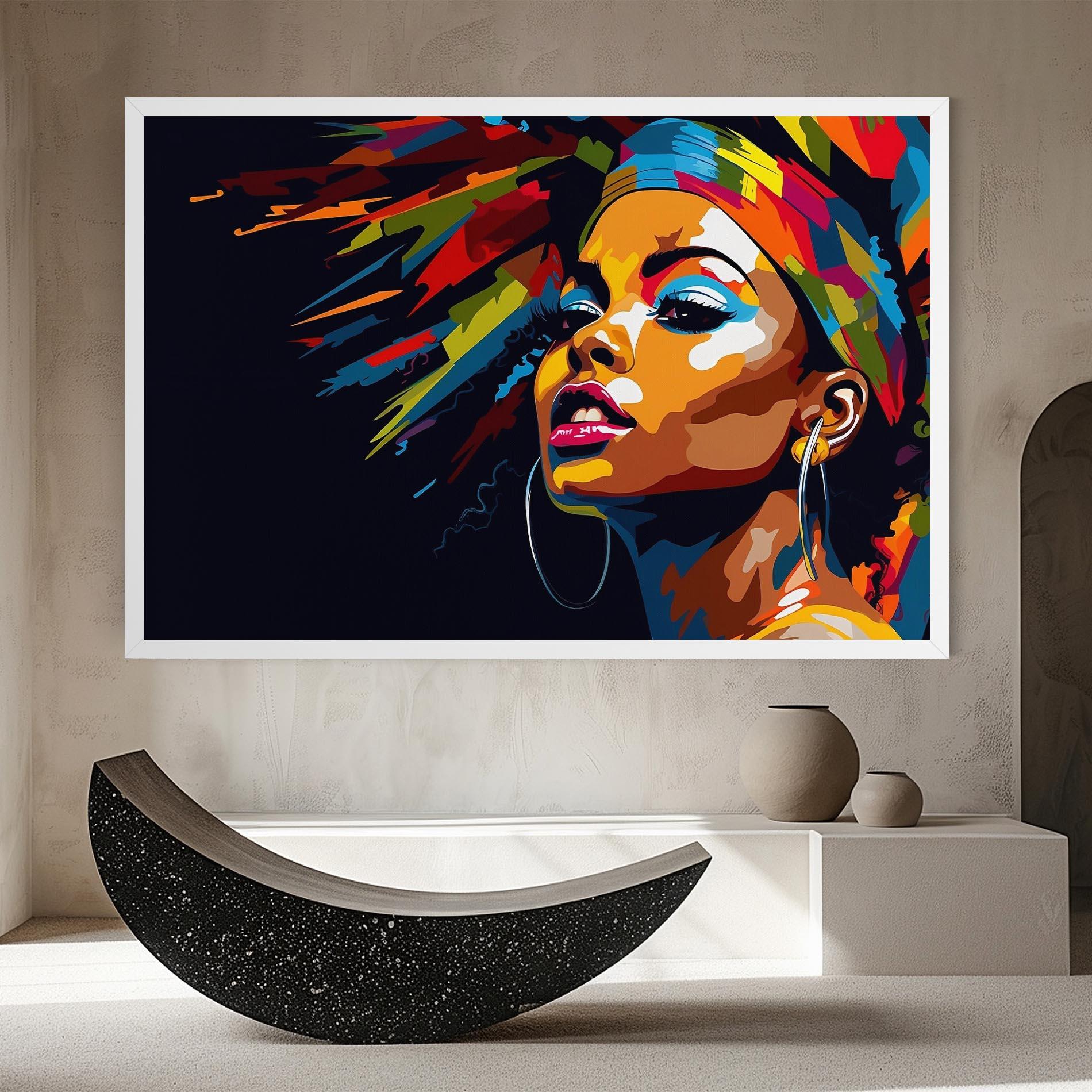 Картина на платно African Woman Portrait mockup 8