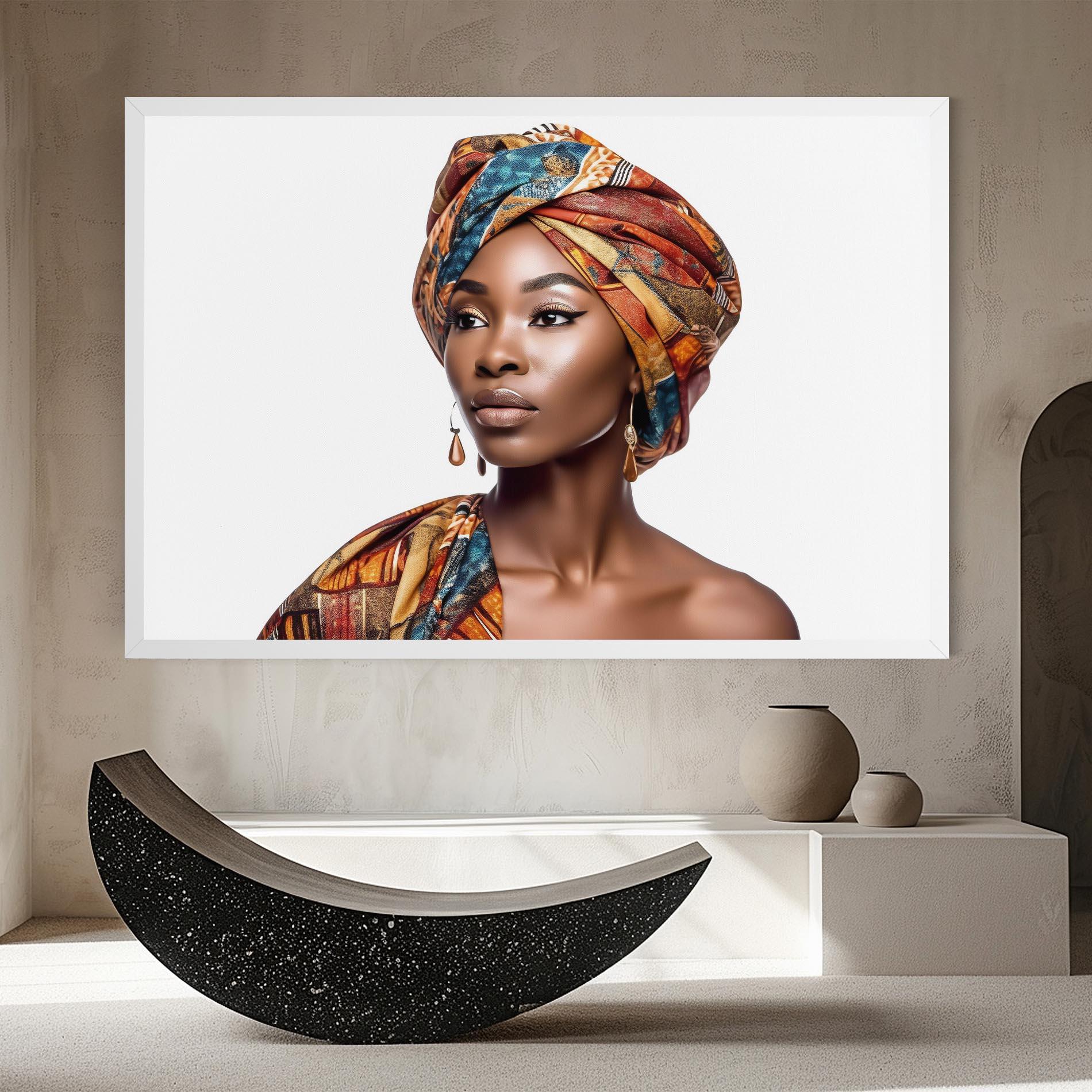 Картина на платно African Woman Turban mockup 8