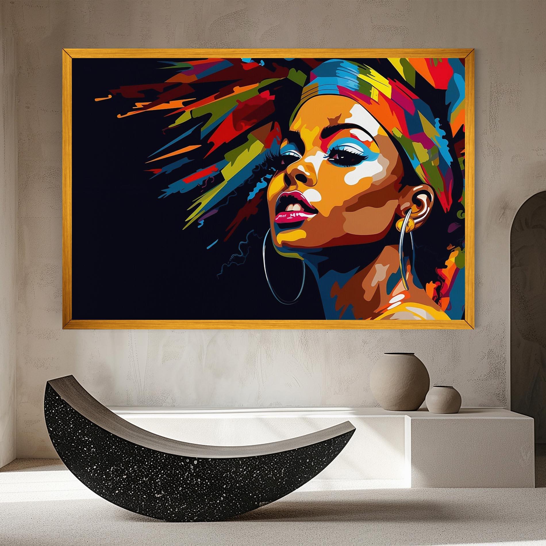 Картина на платно African Woman Portrait mockup 8