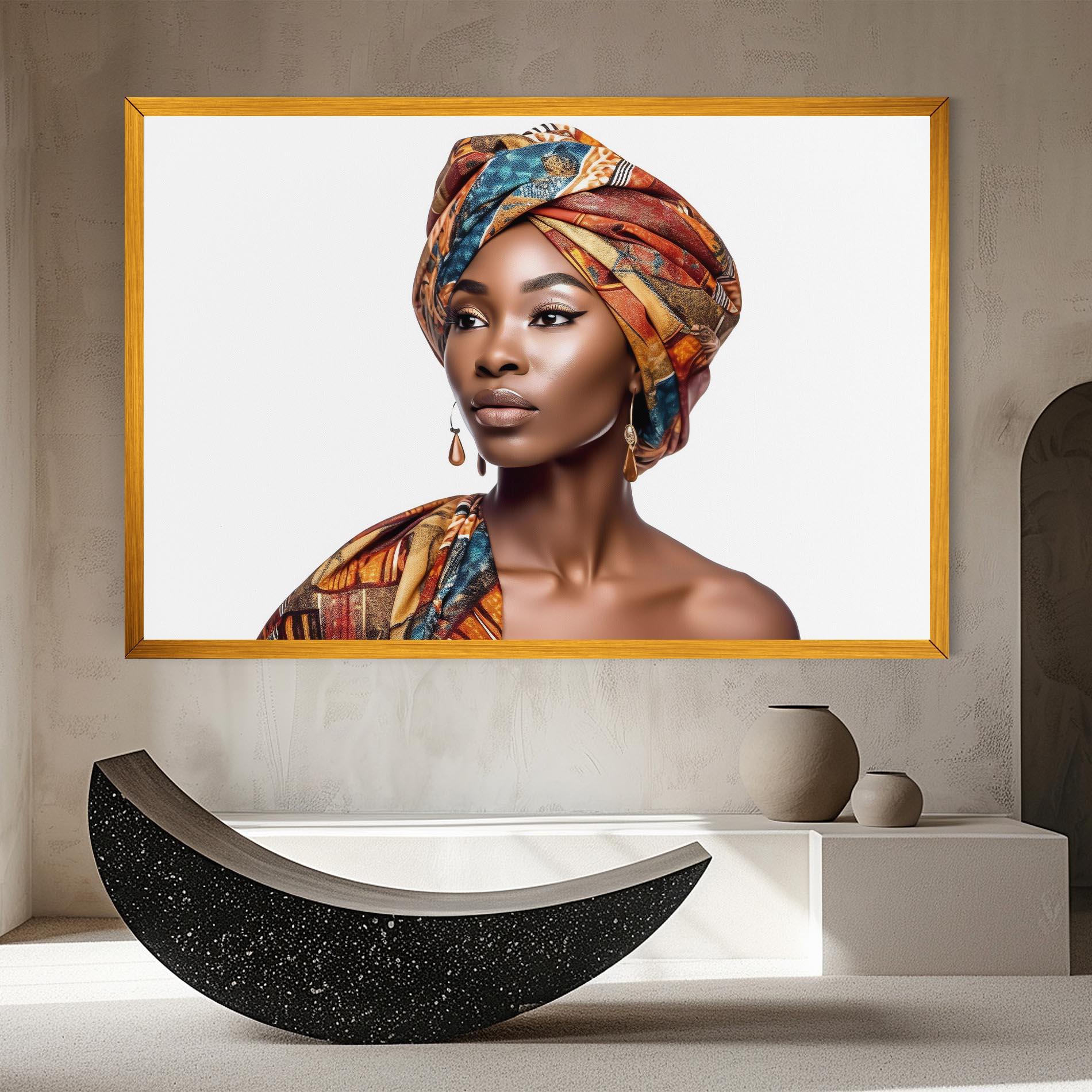 Картина на платно African Woman Turban mockup 8