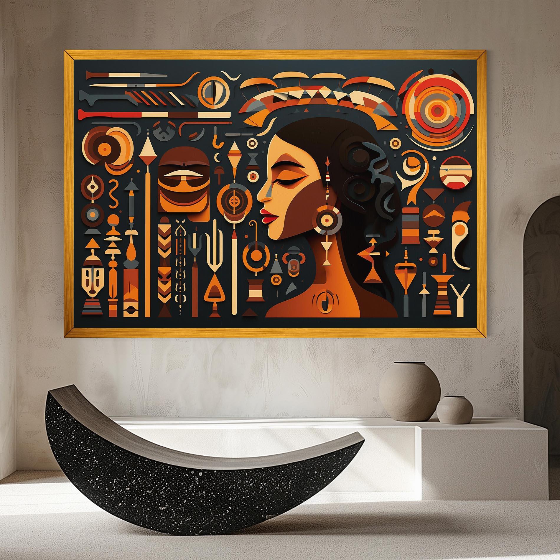 Картина на платно Old Cultural Elements mockup 8