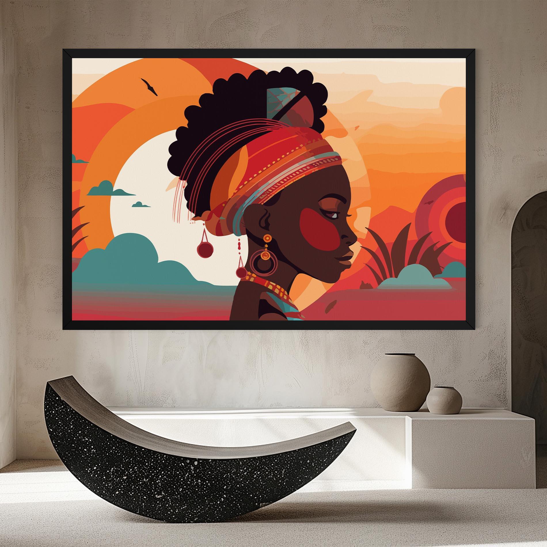 Картина на платно African Lady Art mockup 8