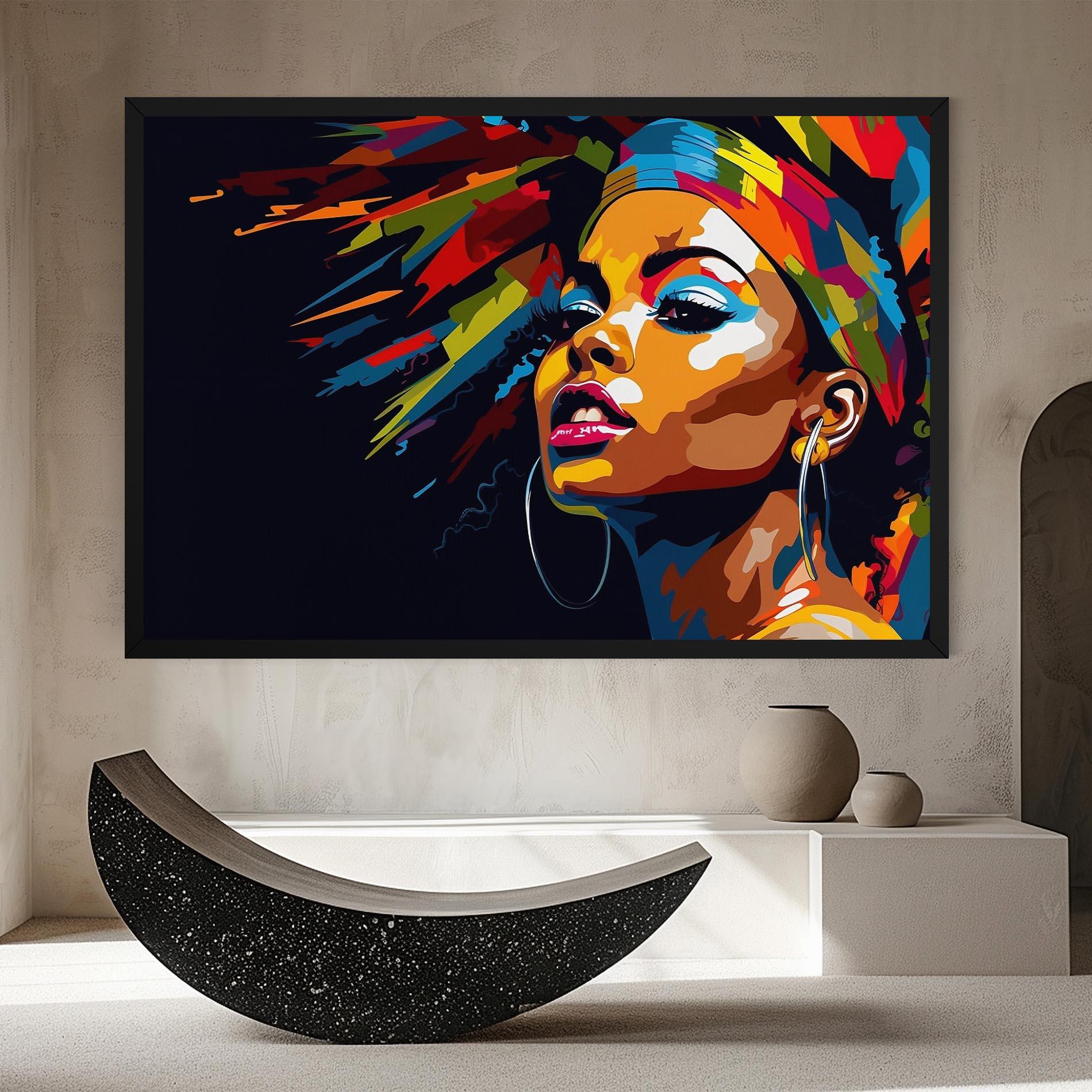 Картина на платно African Woman Portrait mockup 8