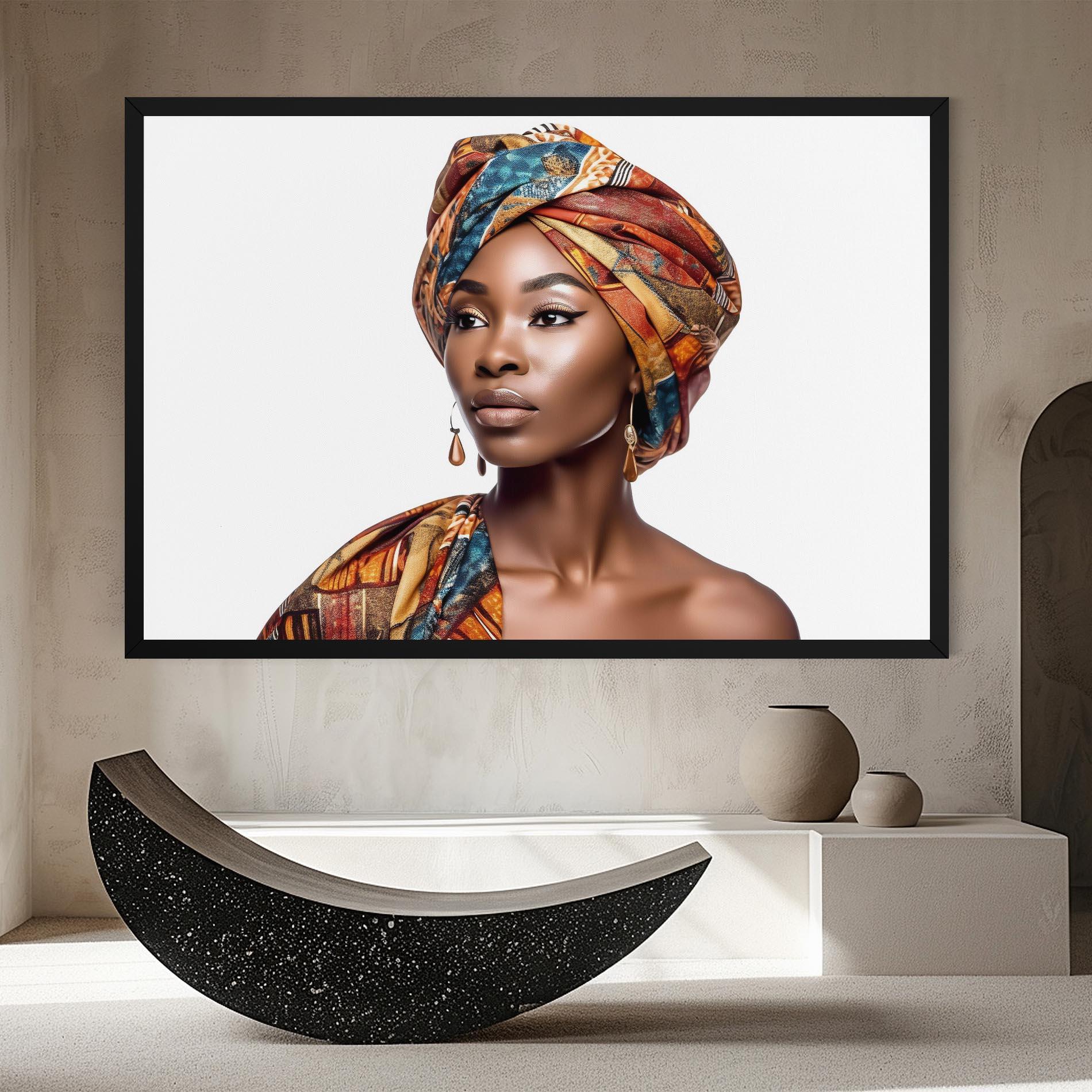 Картина на платно African Woman Turban mockup 8