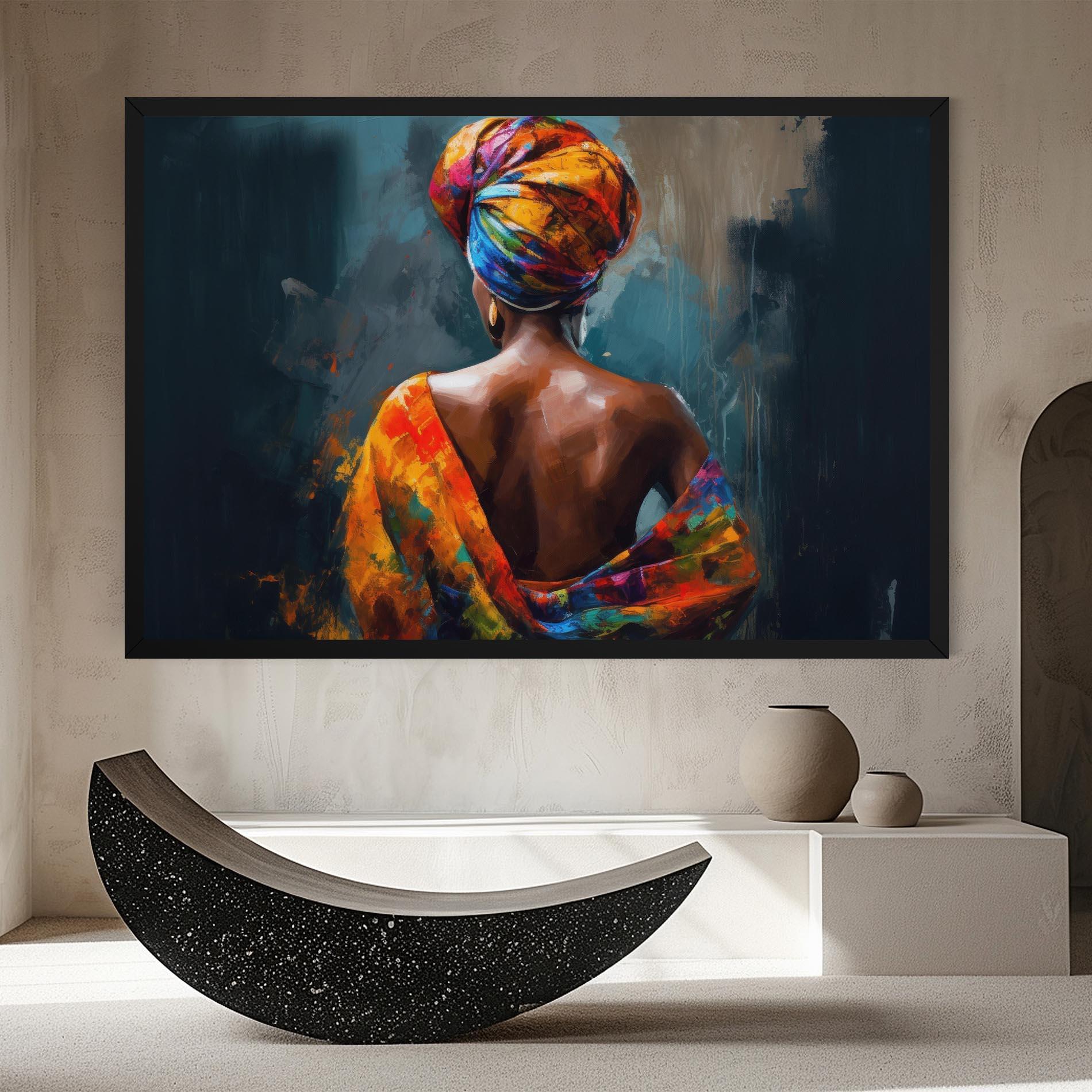 Картина на платно Colorful Turban Woman mockup 8