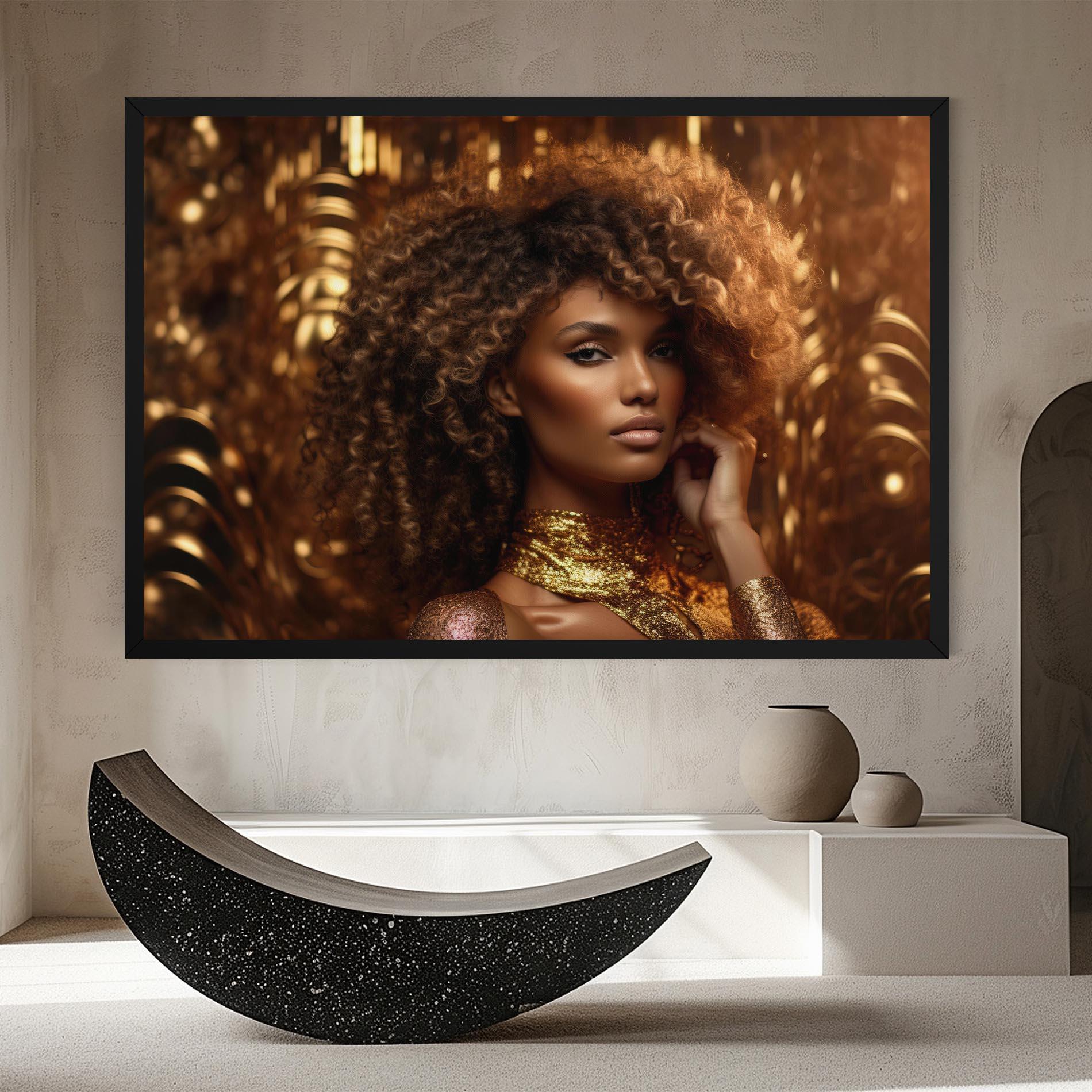 Картина на платно Radiant Bronze Goddess mockup 8