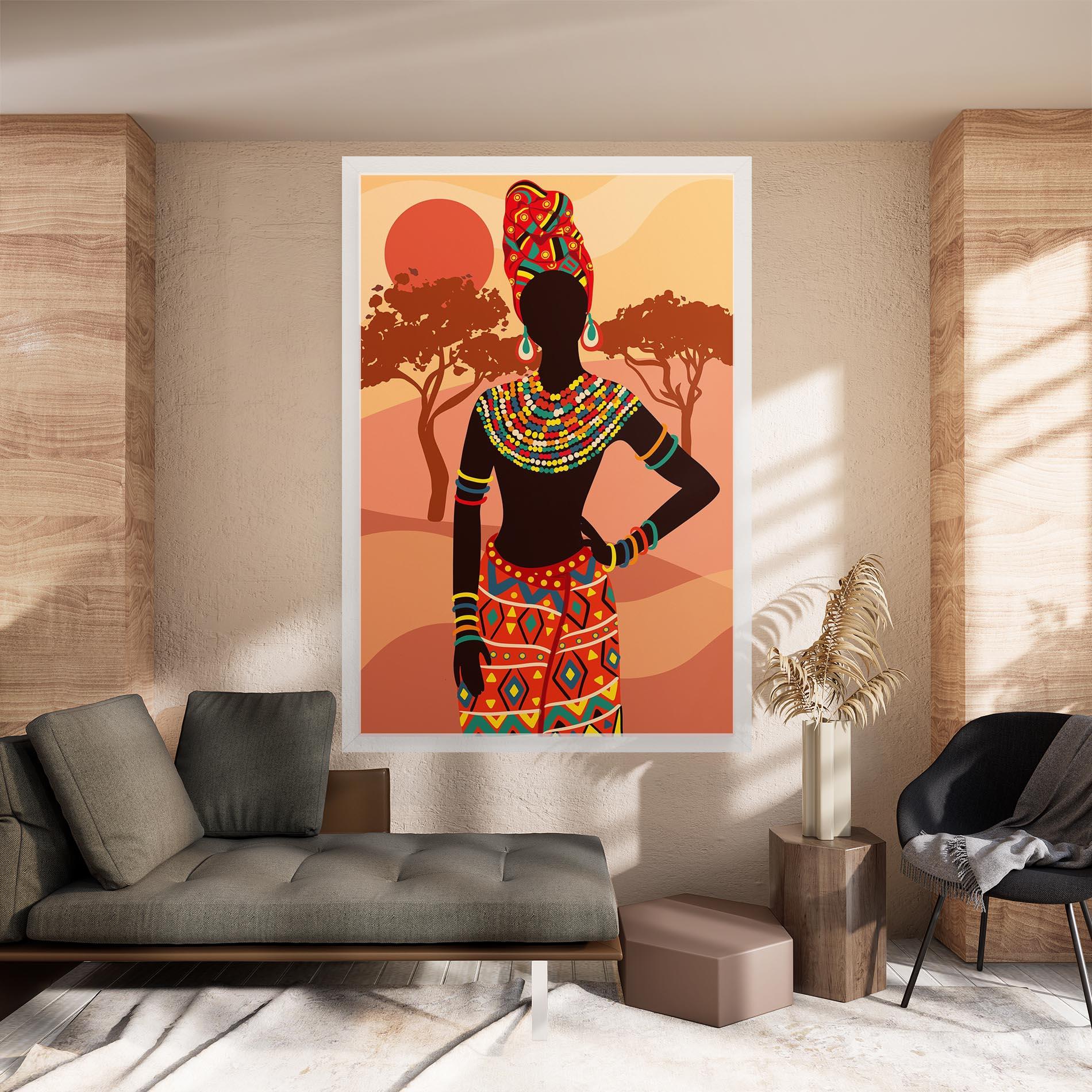 Картина на платно Ethnic African Color mockup 8