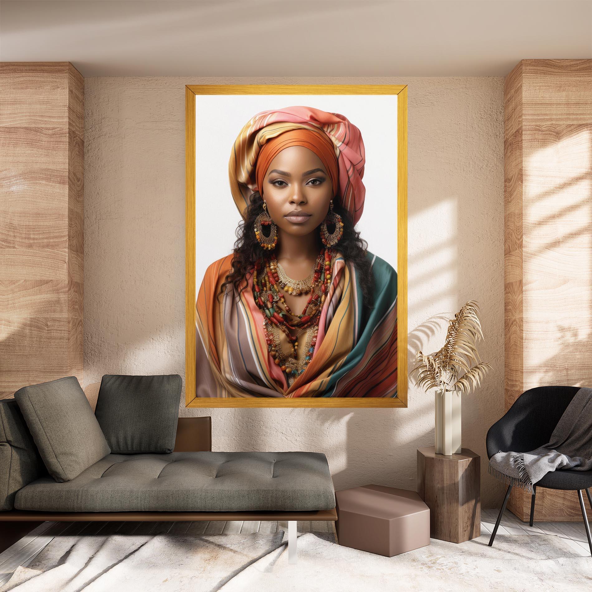 Картина на платно East African Woman mockup 8