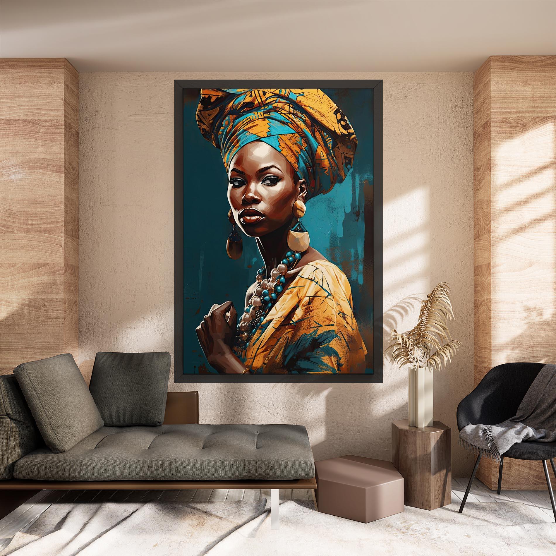 Картина на платно Azure Chic Woman mockup 8