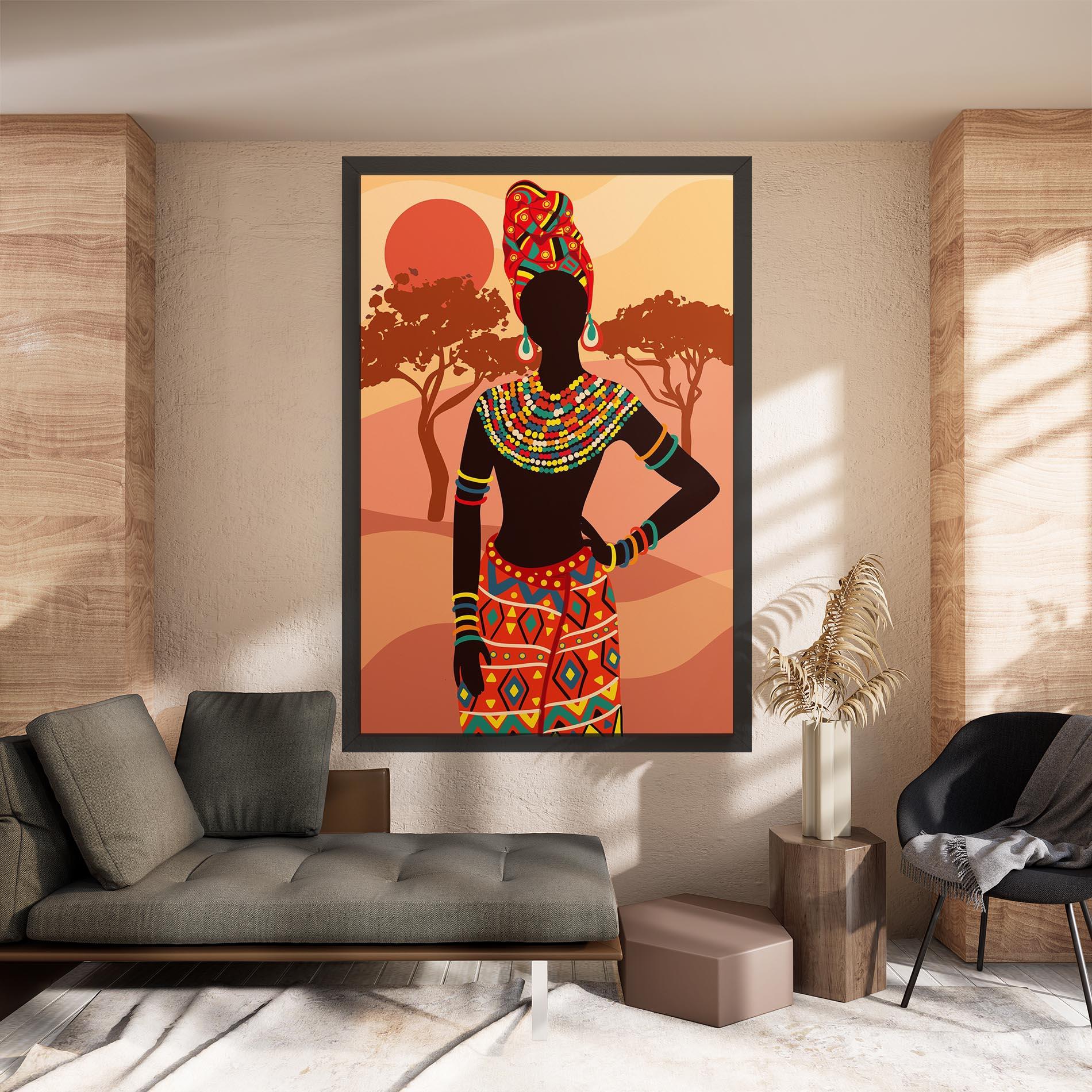 Картина на платно Ethnic African Color mockup 8