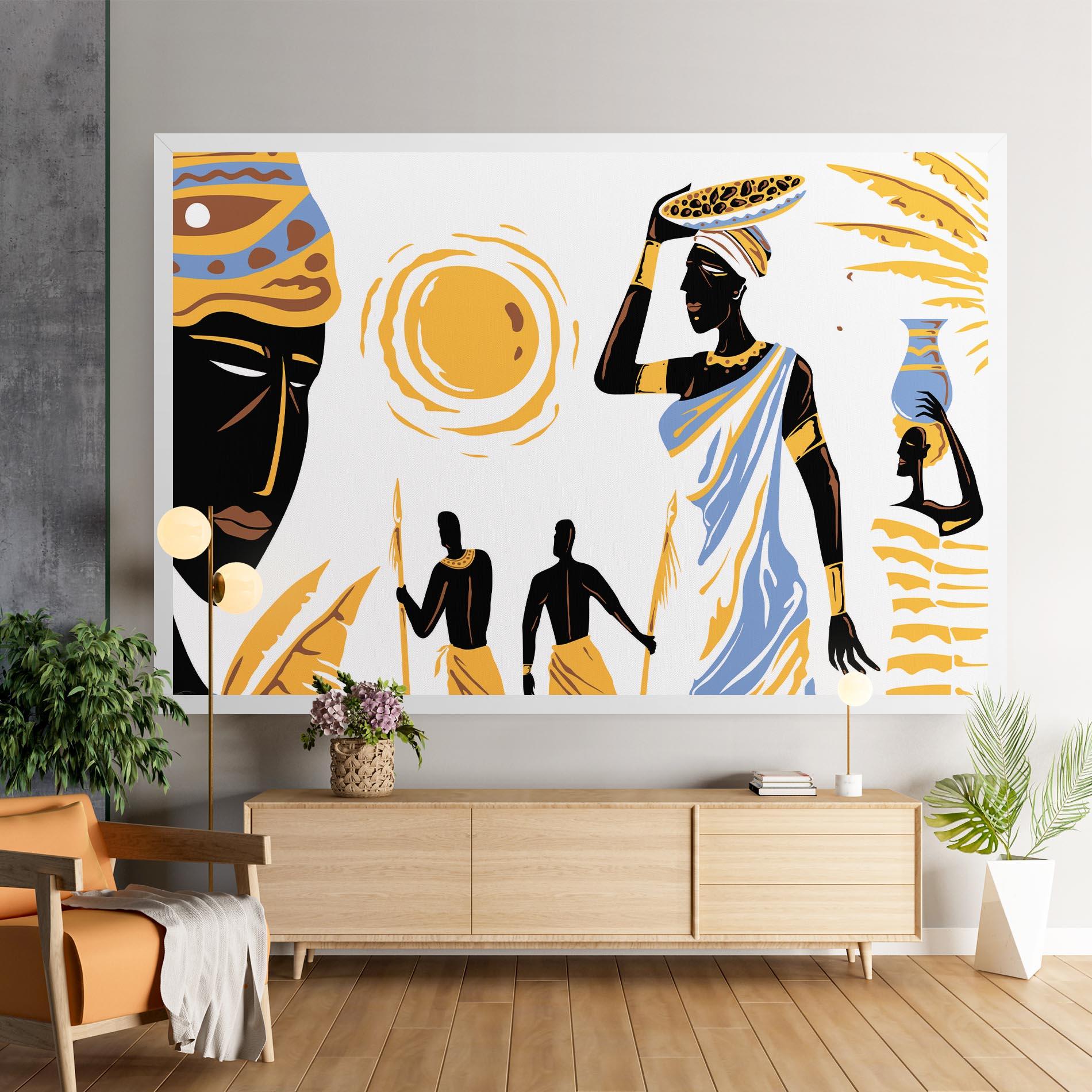 Картина на платно African Drawing mockup 9