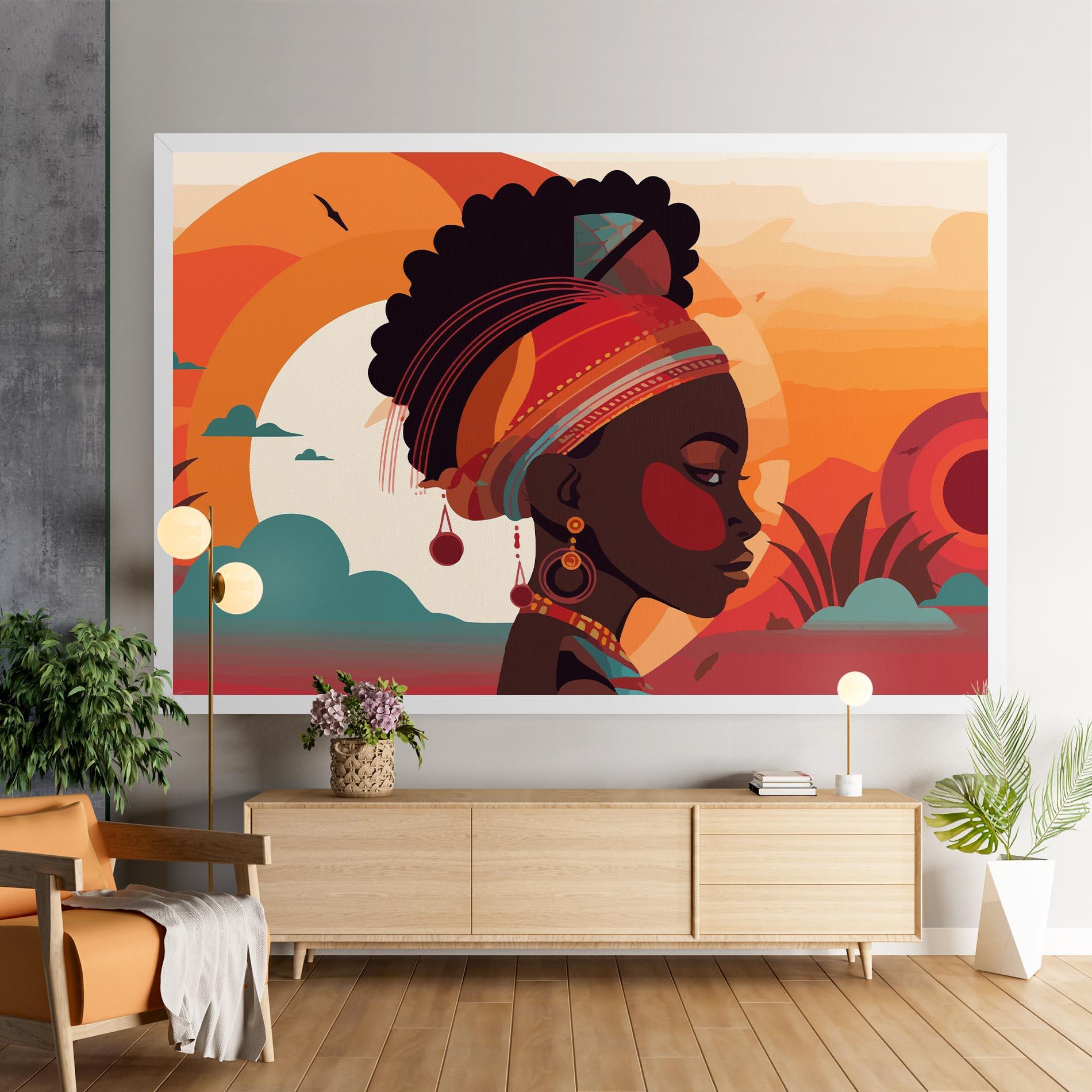 Картина на платно African Lady Art mockup 9