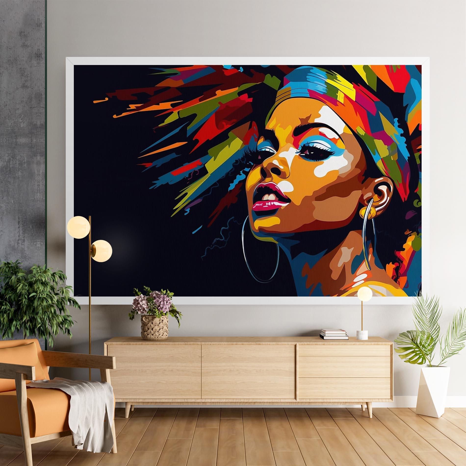 Картина на платно African Woman Portrait mockup 9