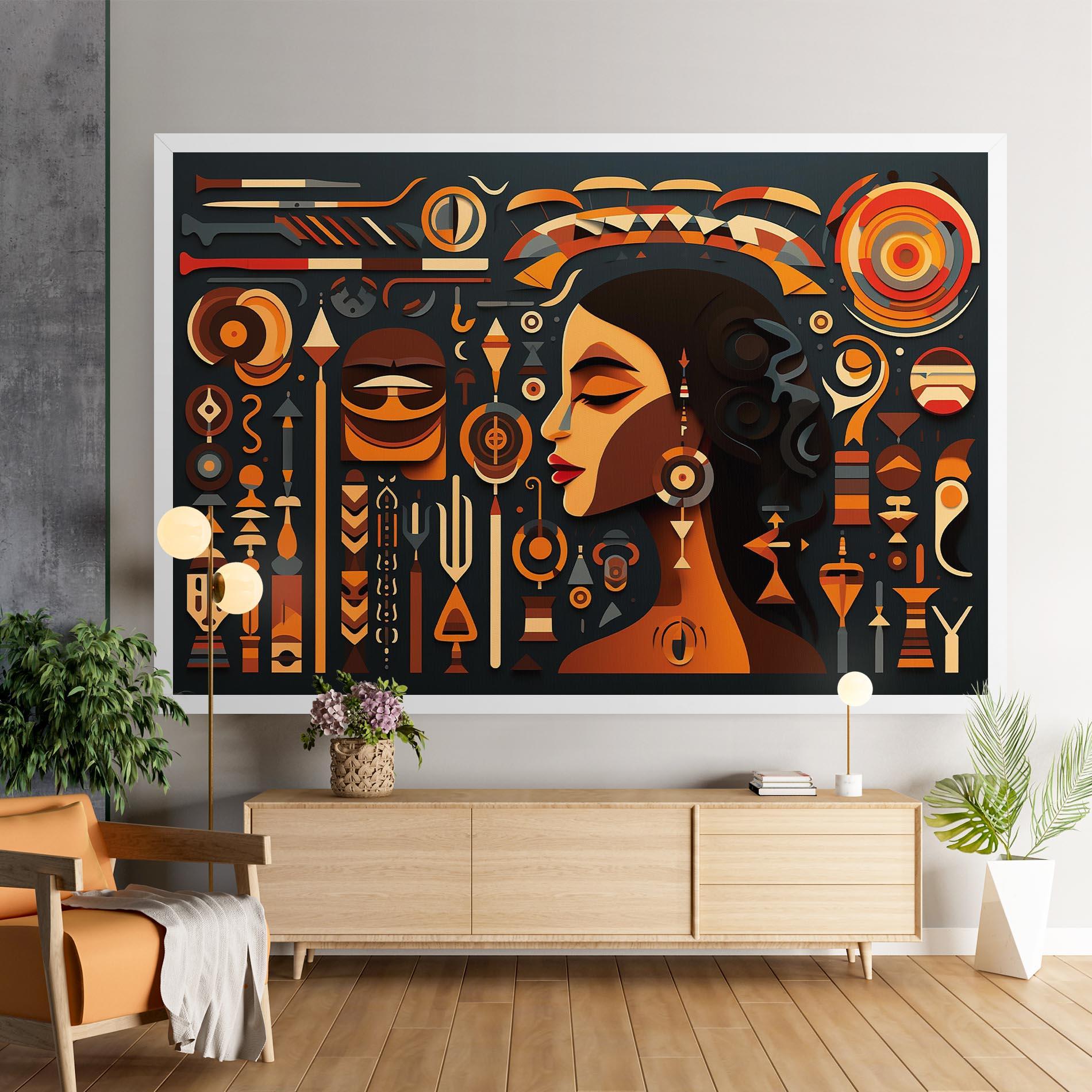 Картина на платно Old Cultural Elements mockup 9