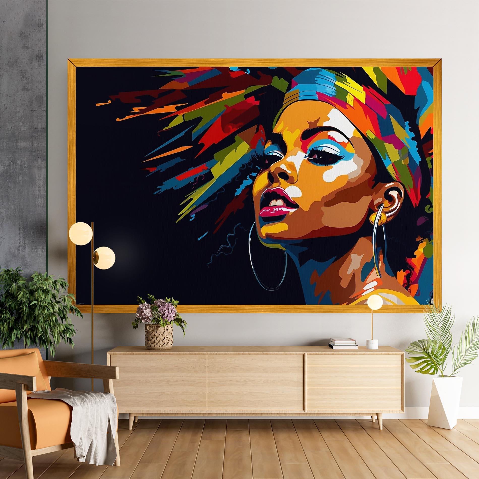 Картина на платно African Woman Portrait mockup 9