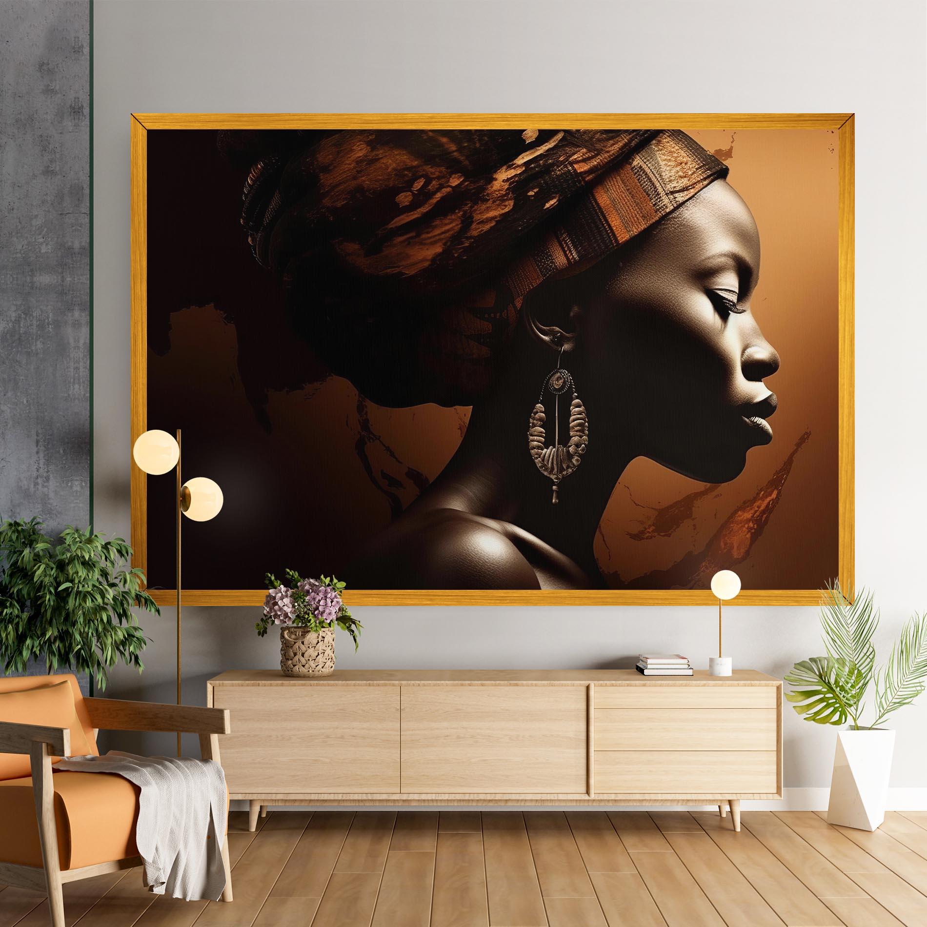 Картина на платно Interesting African Earrings mockup 9