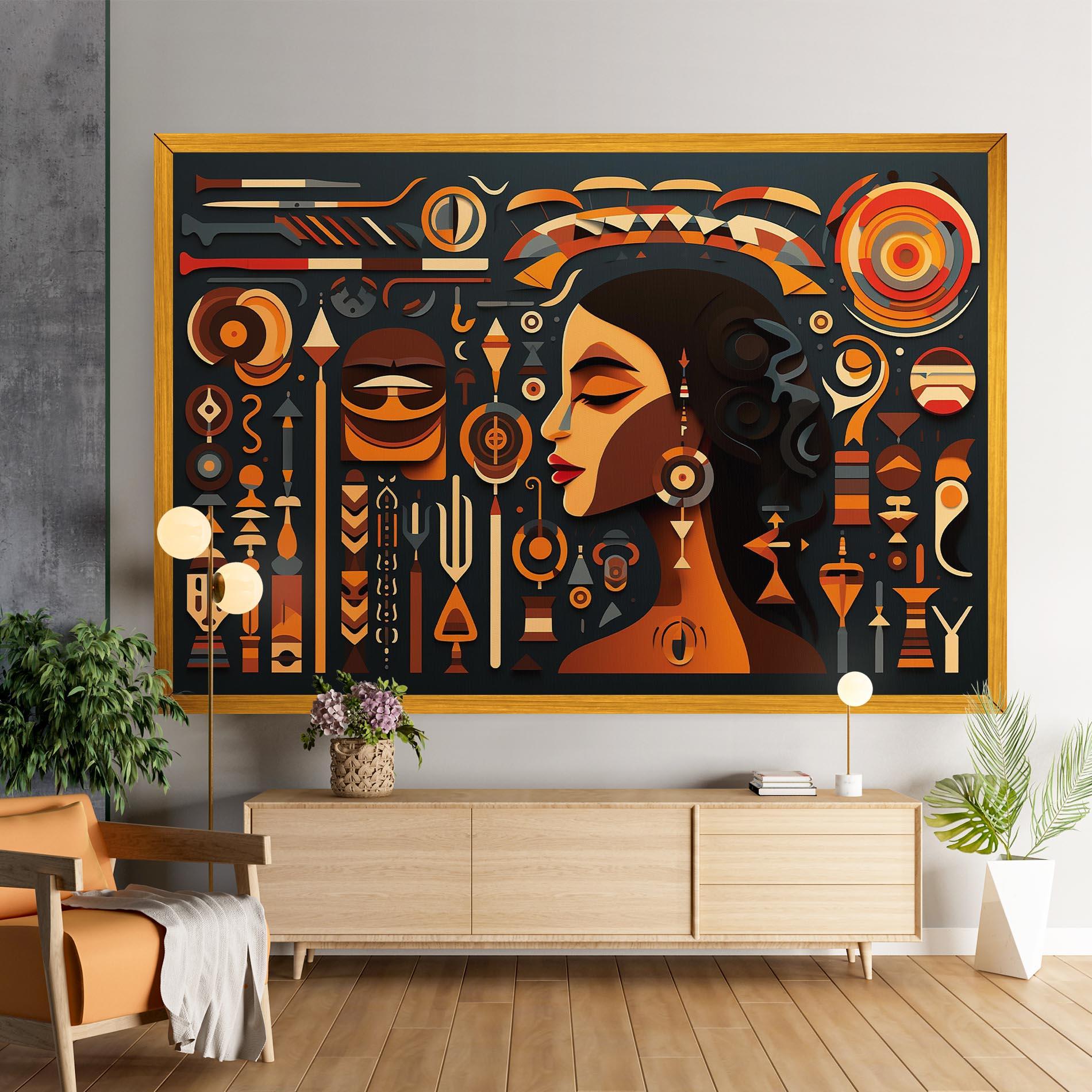 Картина на платно Old Cultural Elements mockup 9