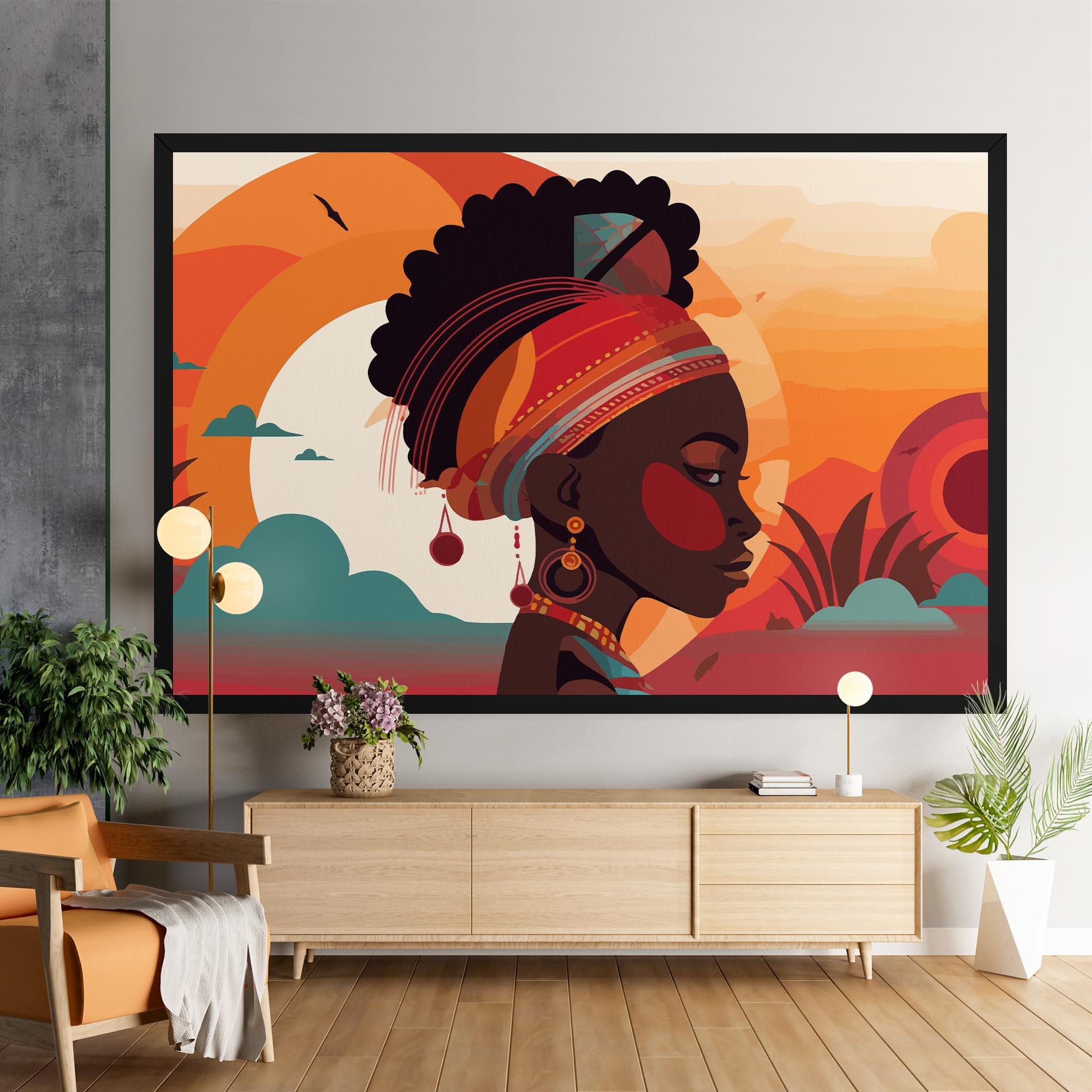Картина на платно African Lady Art mockup 9