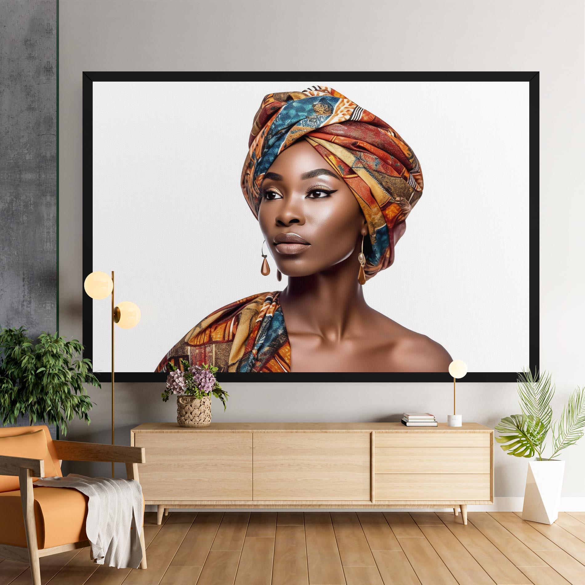 Картина на платно African Woman Turban mockup 9