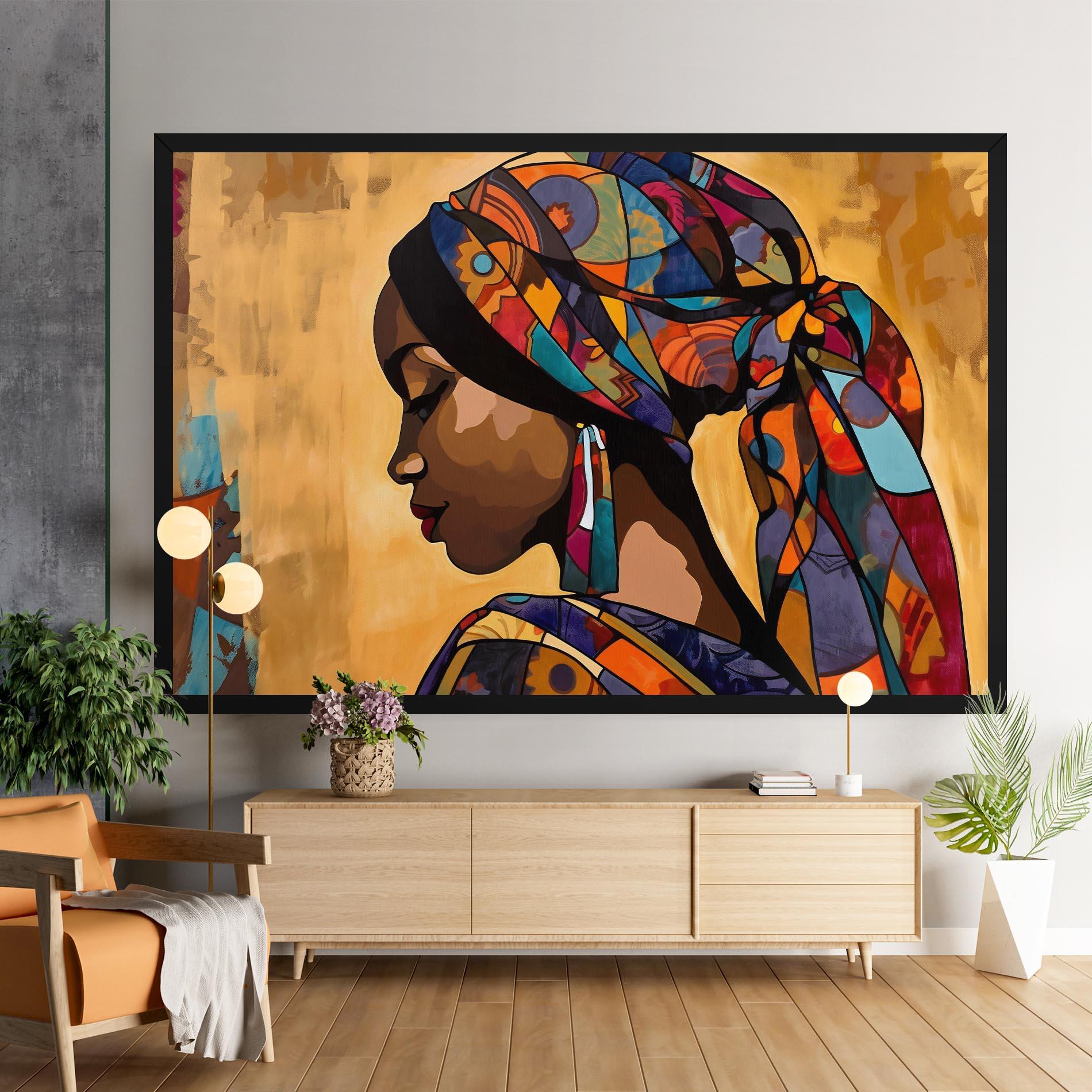 Картина на платно Headscarf Pretty Woman mockup 9