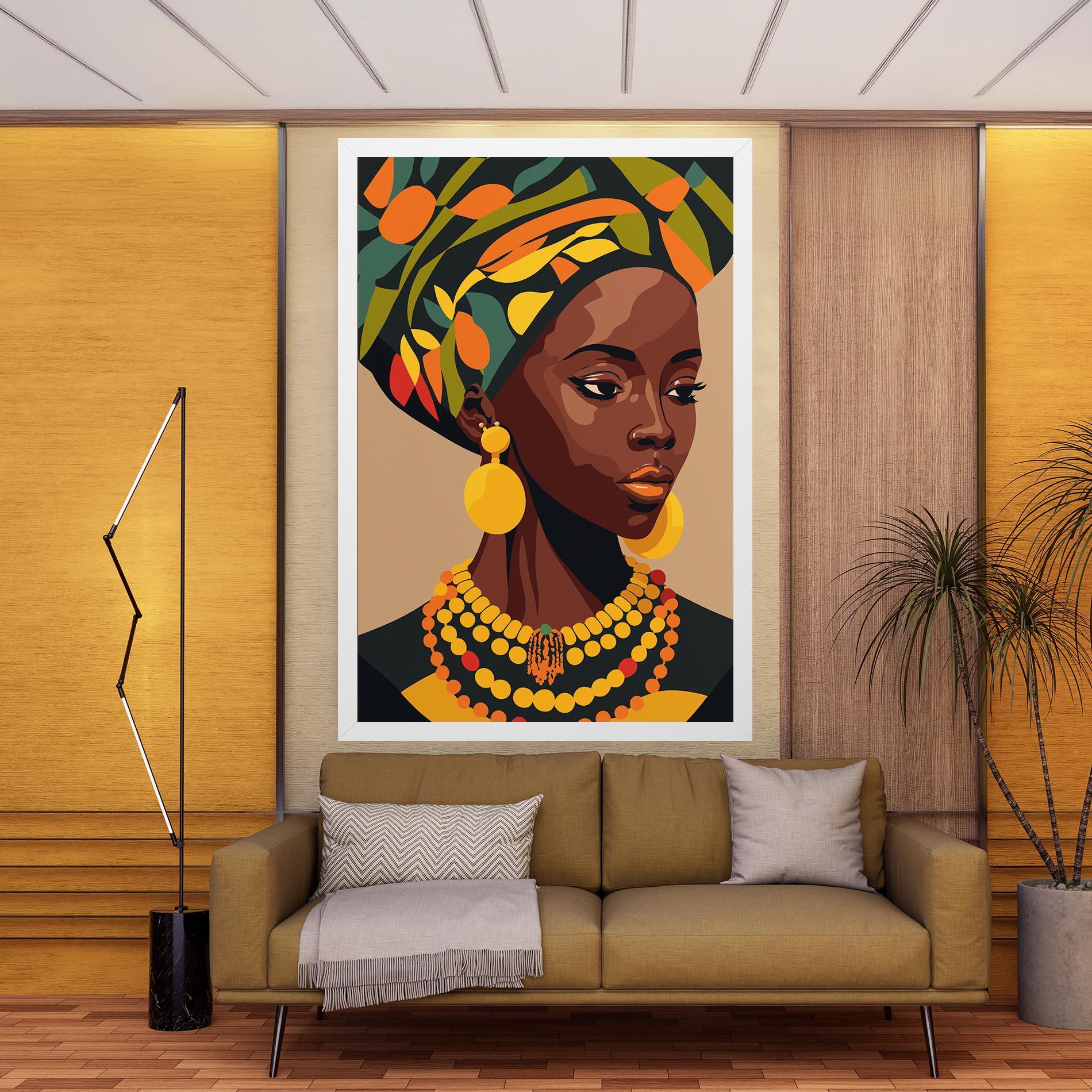 Картина на платно African Earrings mockup 9