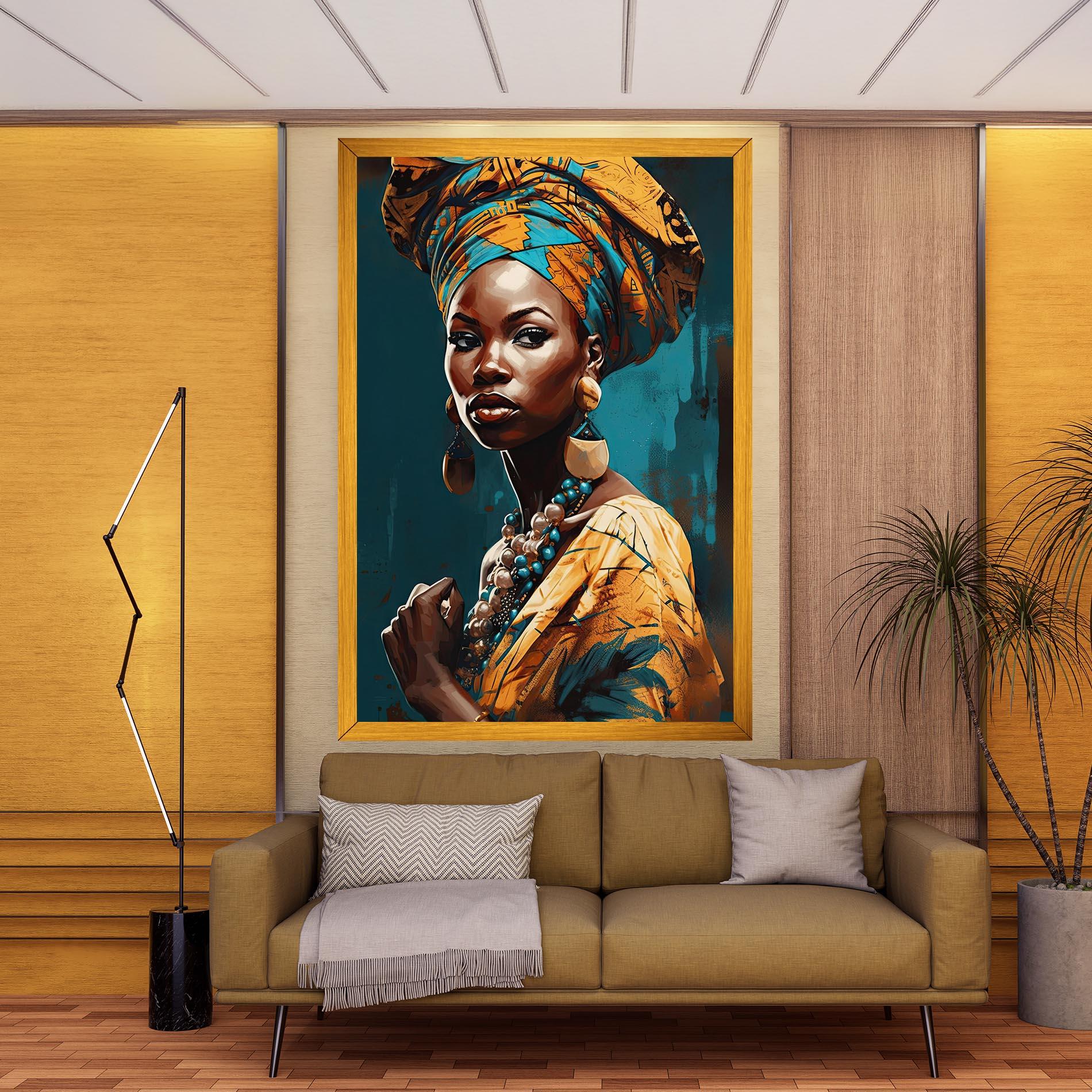 Картина на платно Azure Chic Woman mockup 9