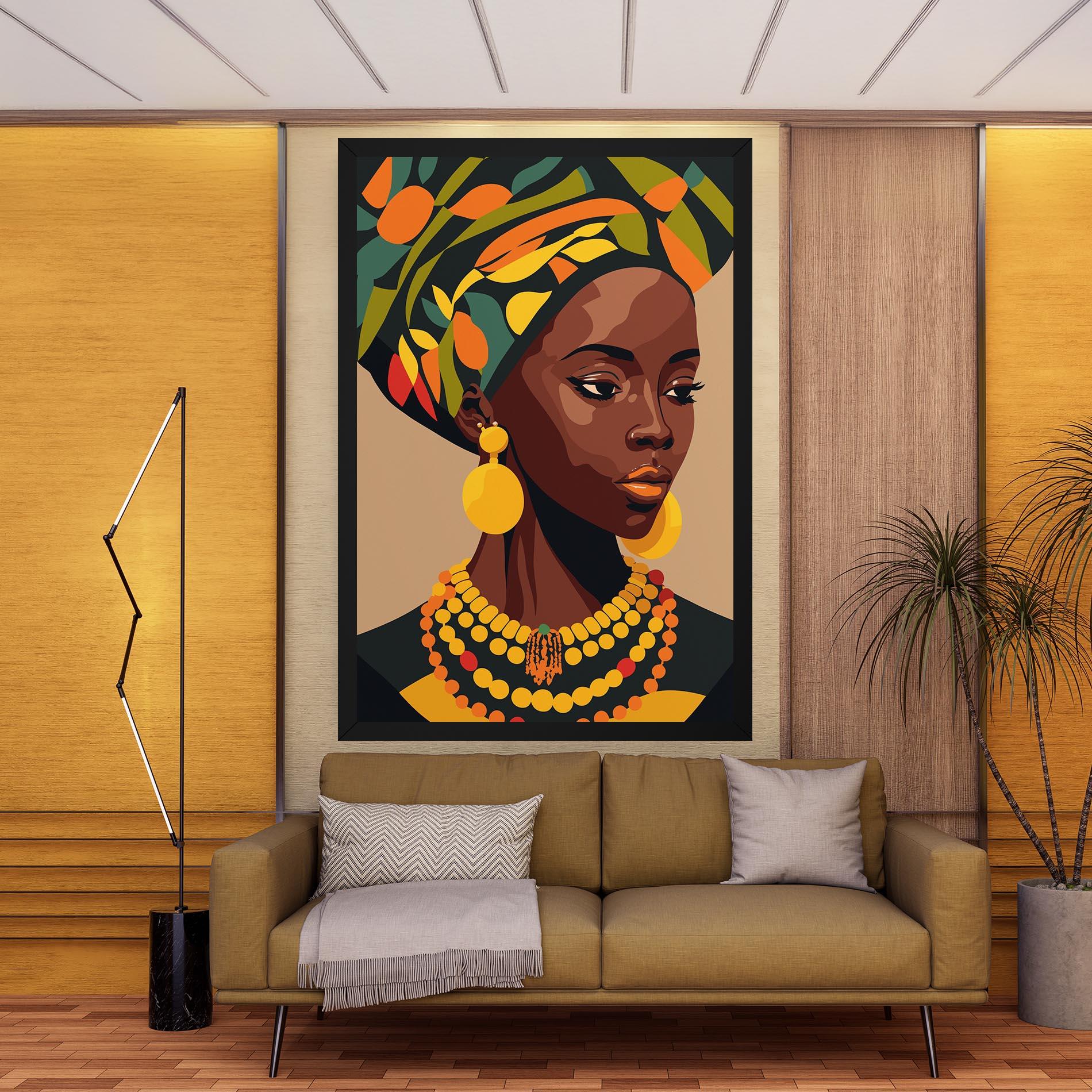 Картина на платно African Earrings mockup 9