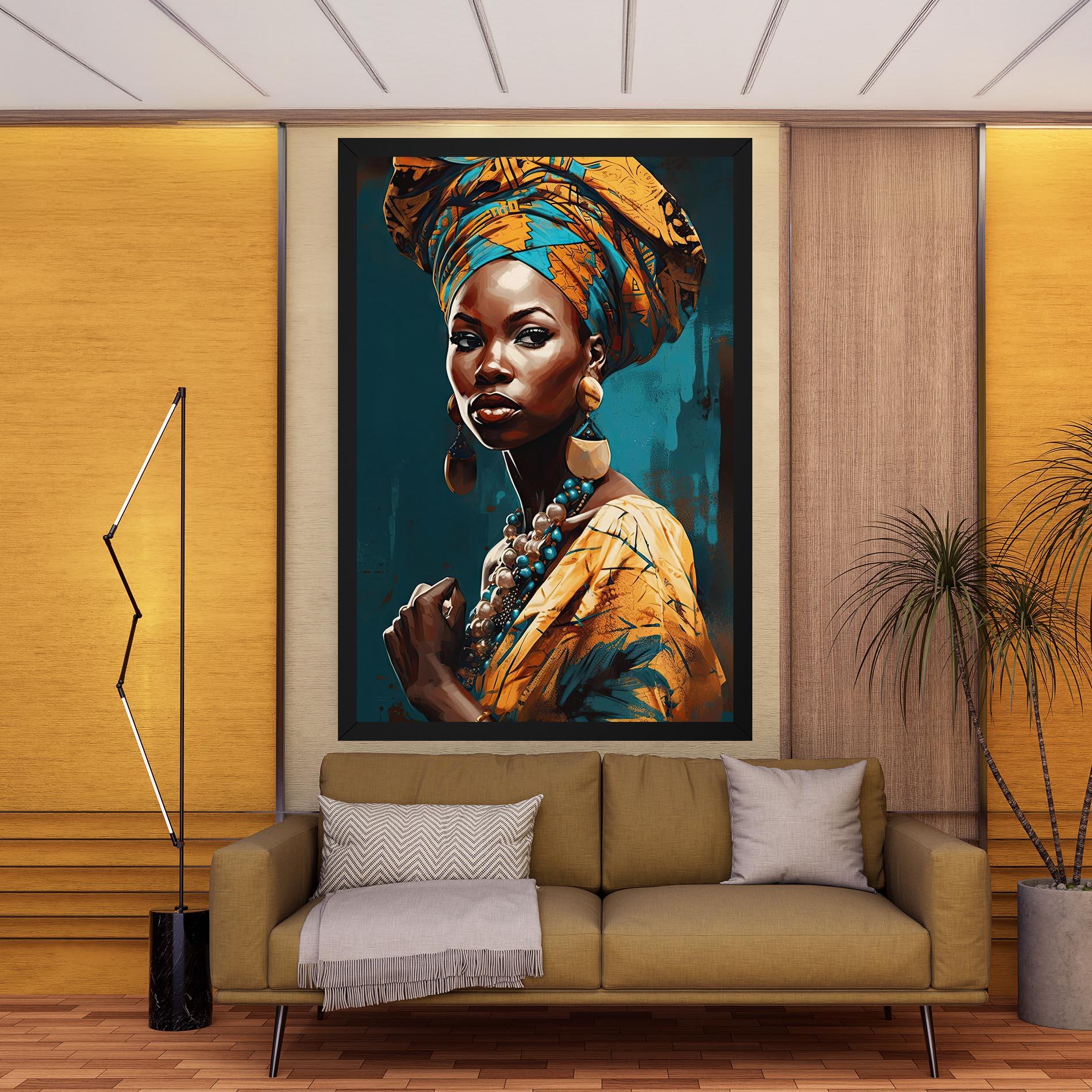 Картина на платно Azure Chic Woman mockup 9