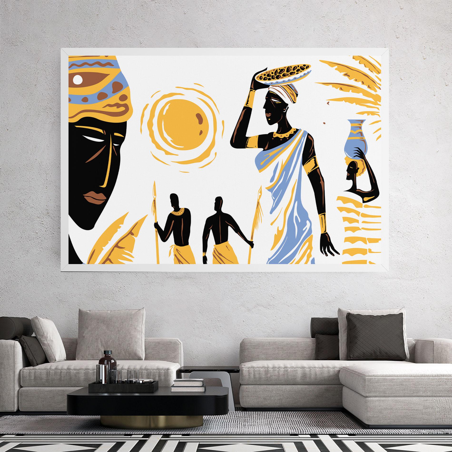 Картина на платно African Drawing mockup 2