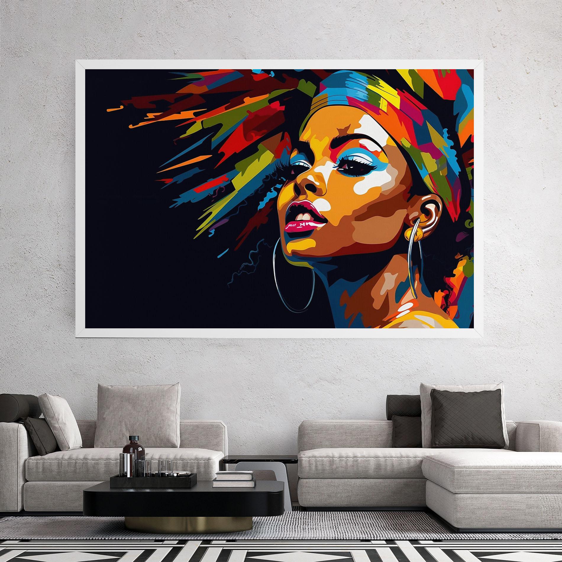Картина на платно African Woman Portrait mockup 2