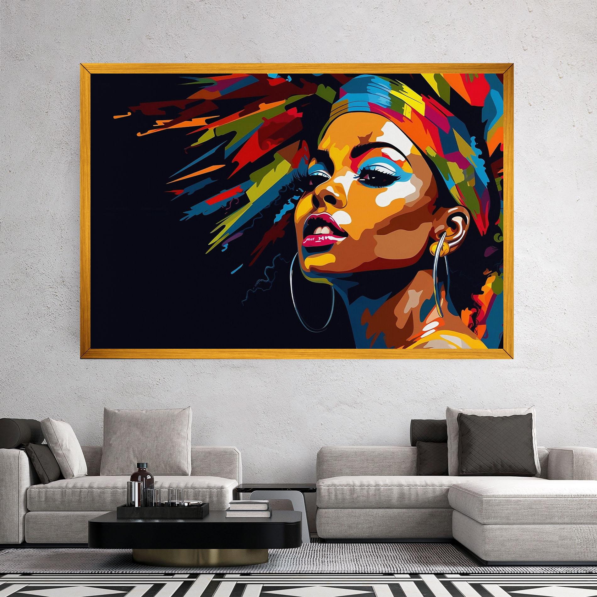 Картина на платно African Woman Portrait mockup 2
