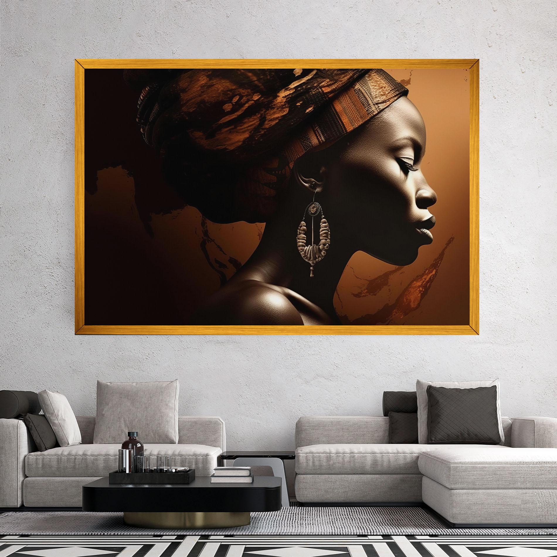 Картина на платно Interesting African Earrings mockup 2