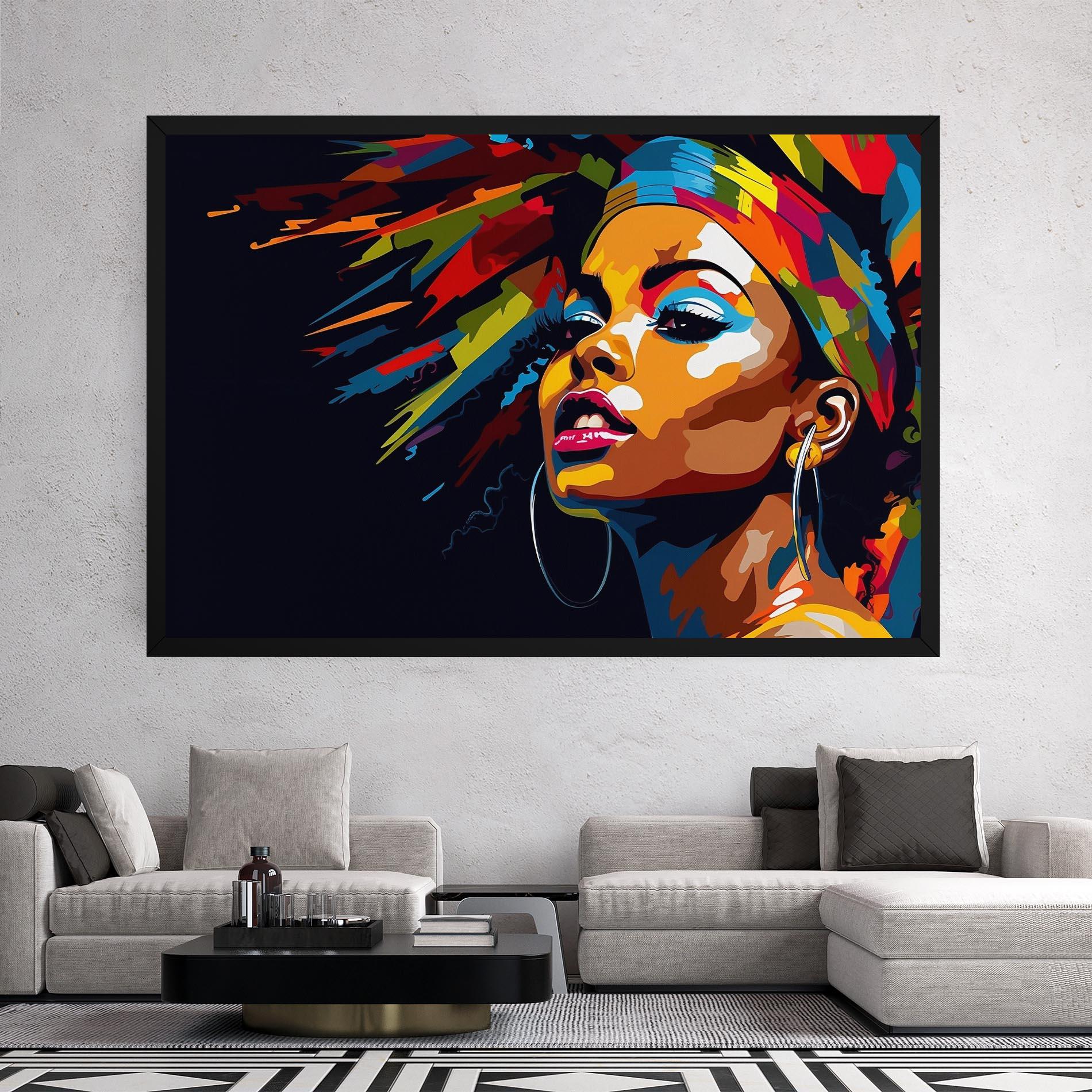 Картина на платно African Woman Portrait mockup 2
