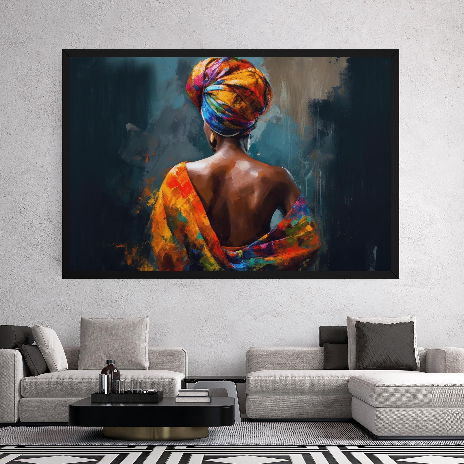 Colorful Turban Woman mockup 2