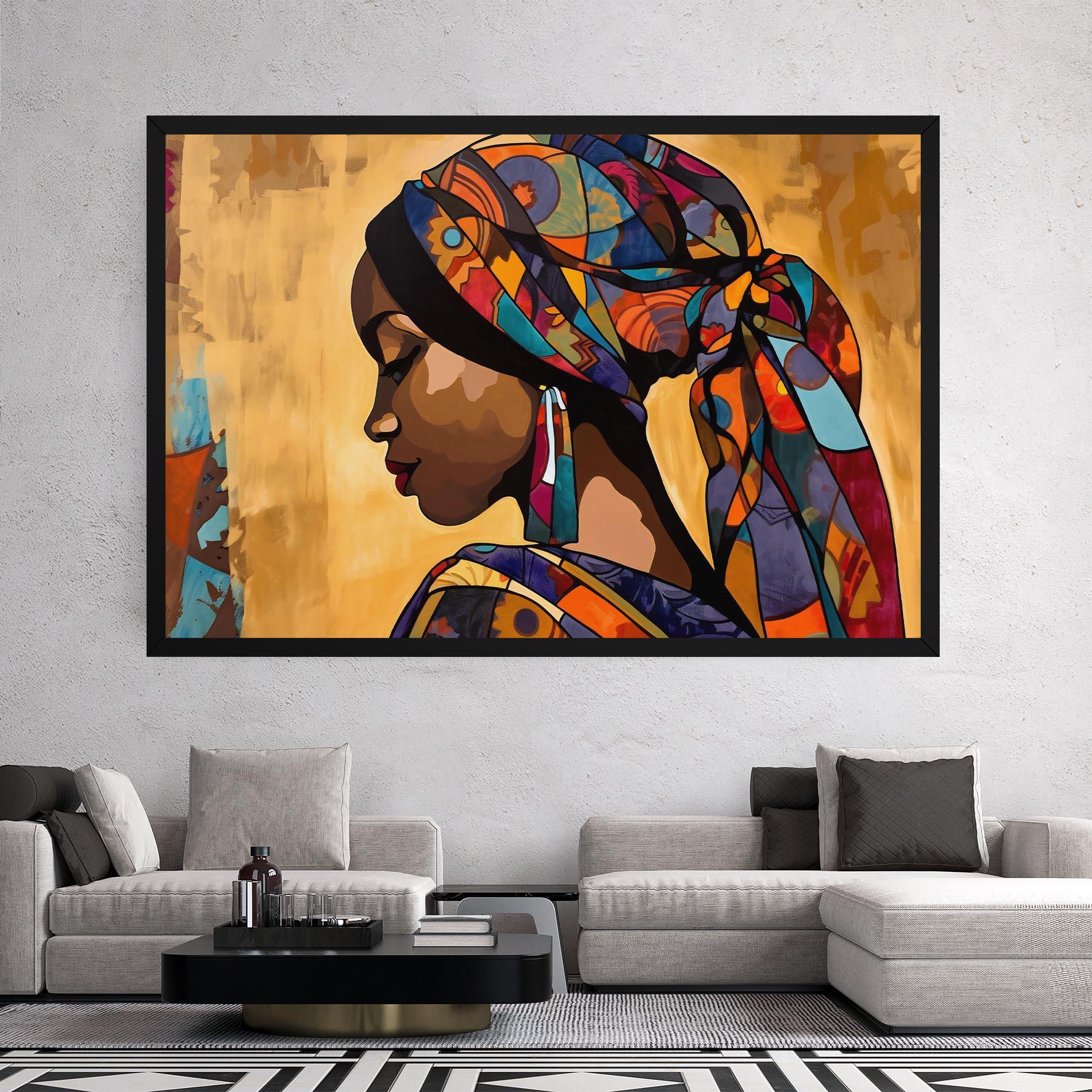 Картина на платно Headscarf Pretty Woman mockup 2